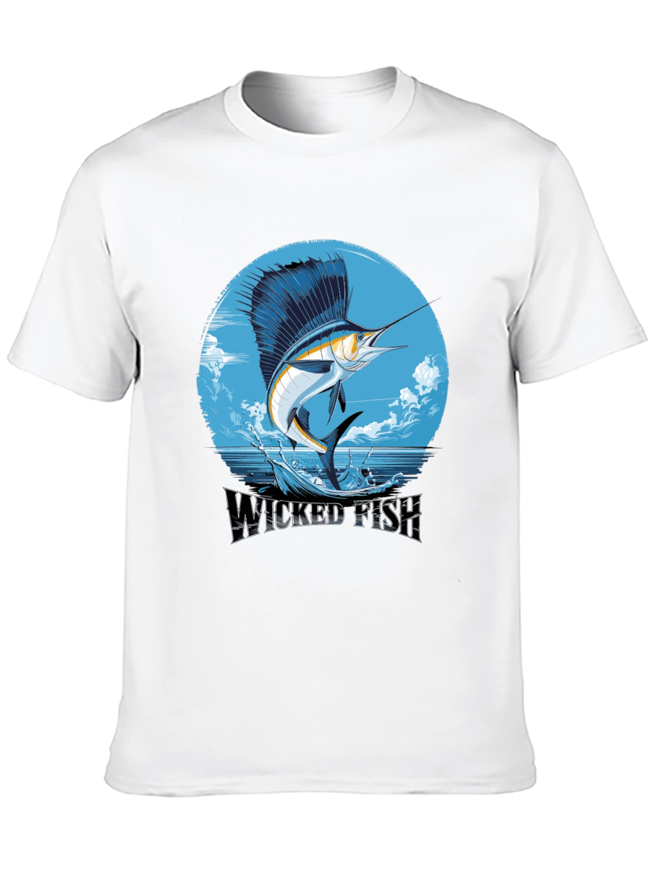Black Wicked Fish Graphic Tee - Stylish Men's Black T-Shirt view 10