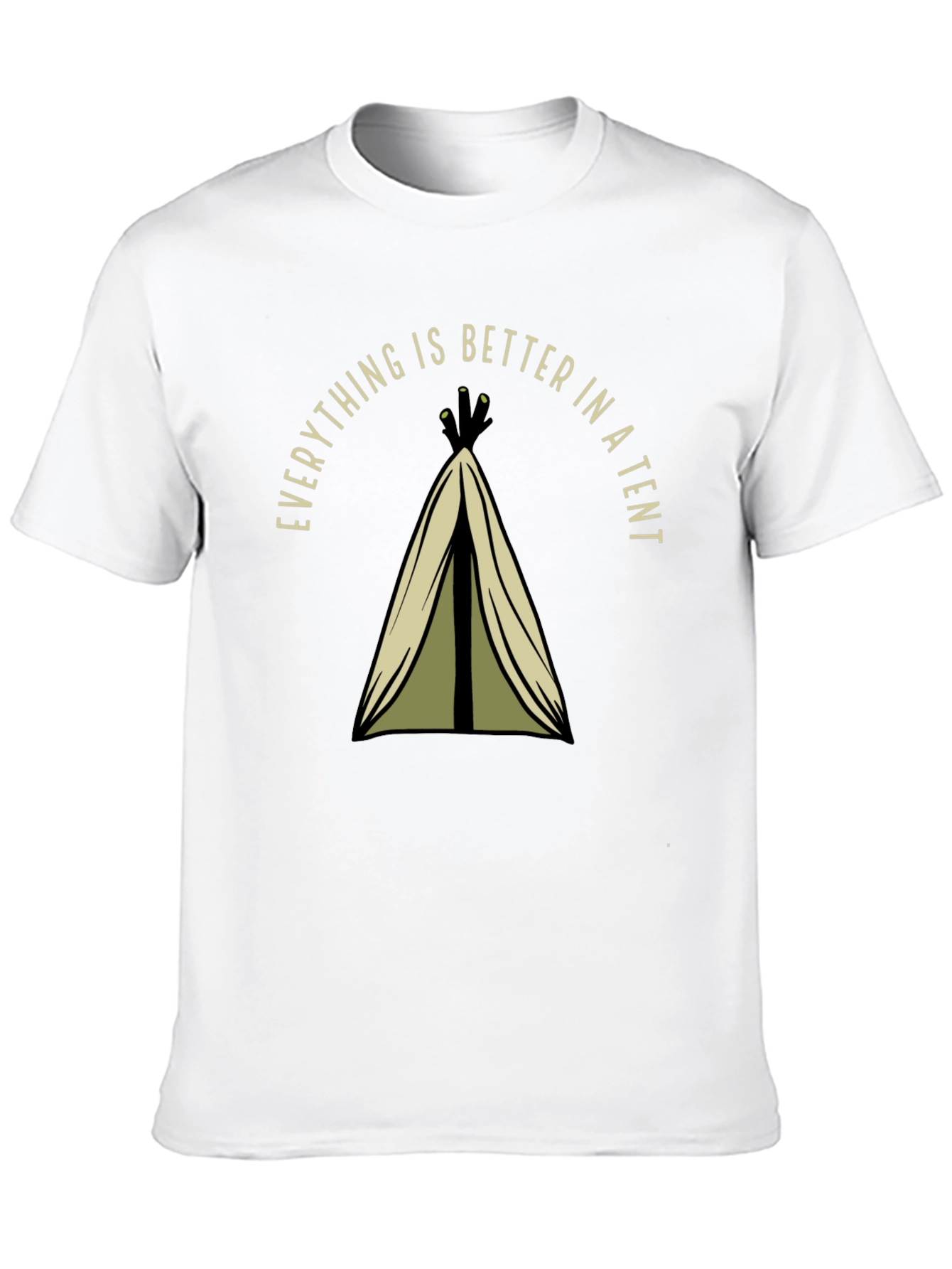 Black Everything Is Better In A Tent Black T-Shirt view 10