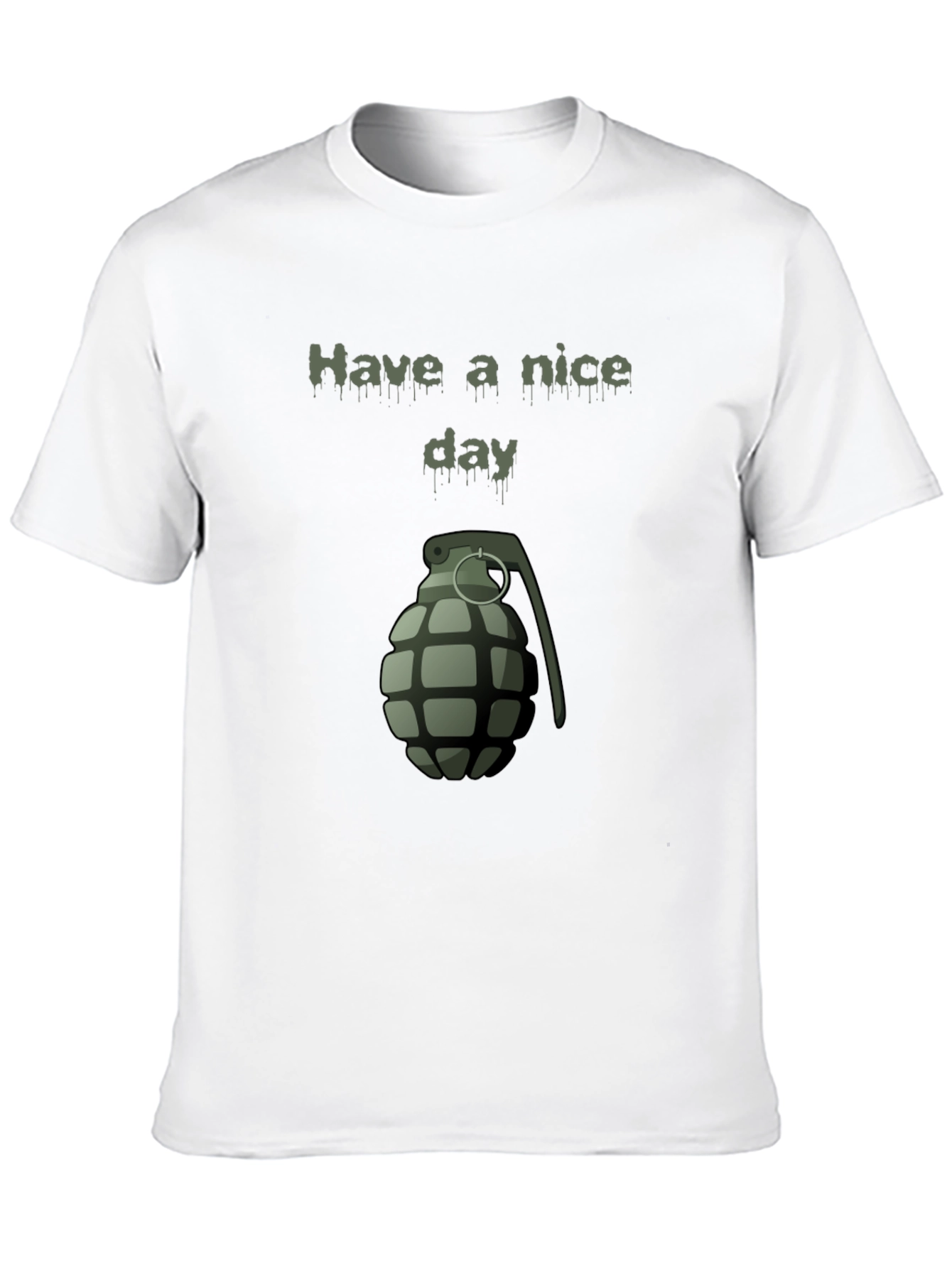 Black Have a Nice Day Grenade Graphic Tee - Black view 10
