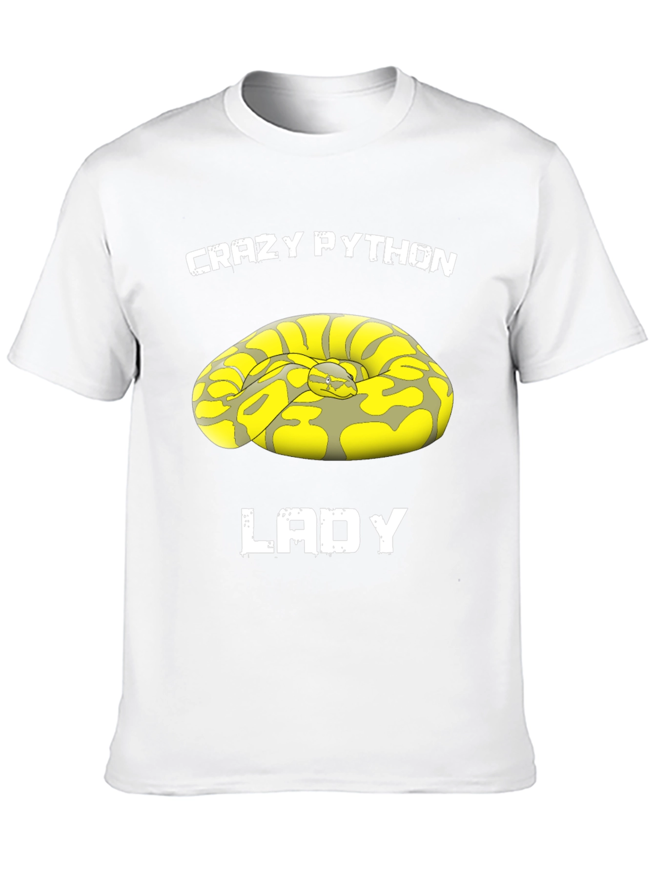 Black Crazy Python Lady Graphic T-Shirt view 10