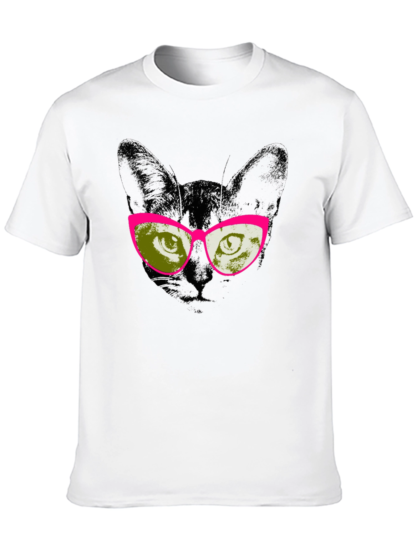 Black Cool Cat Graphic Tee - Black Cotton T-Shirt with Sunglasses view 10