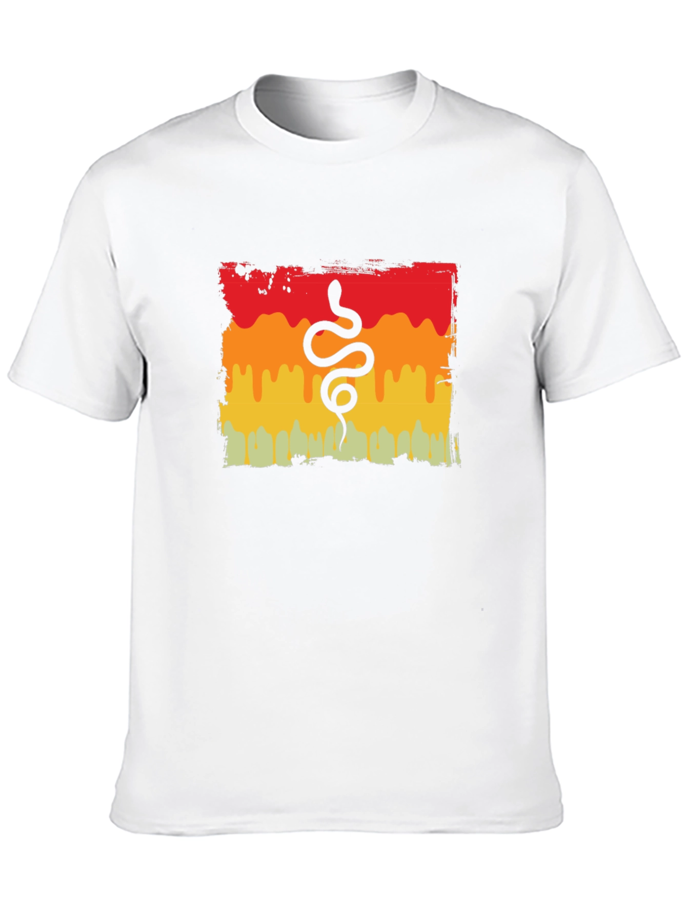 Black Retro Snake Graphic Tee - Black Cotton T-Shirt view 10