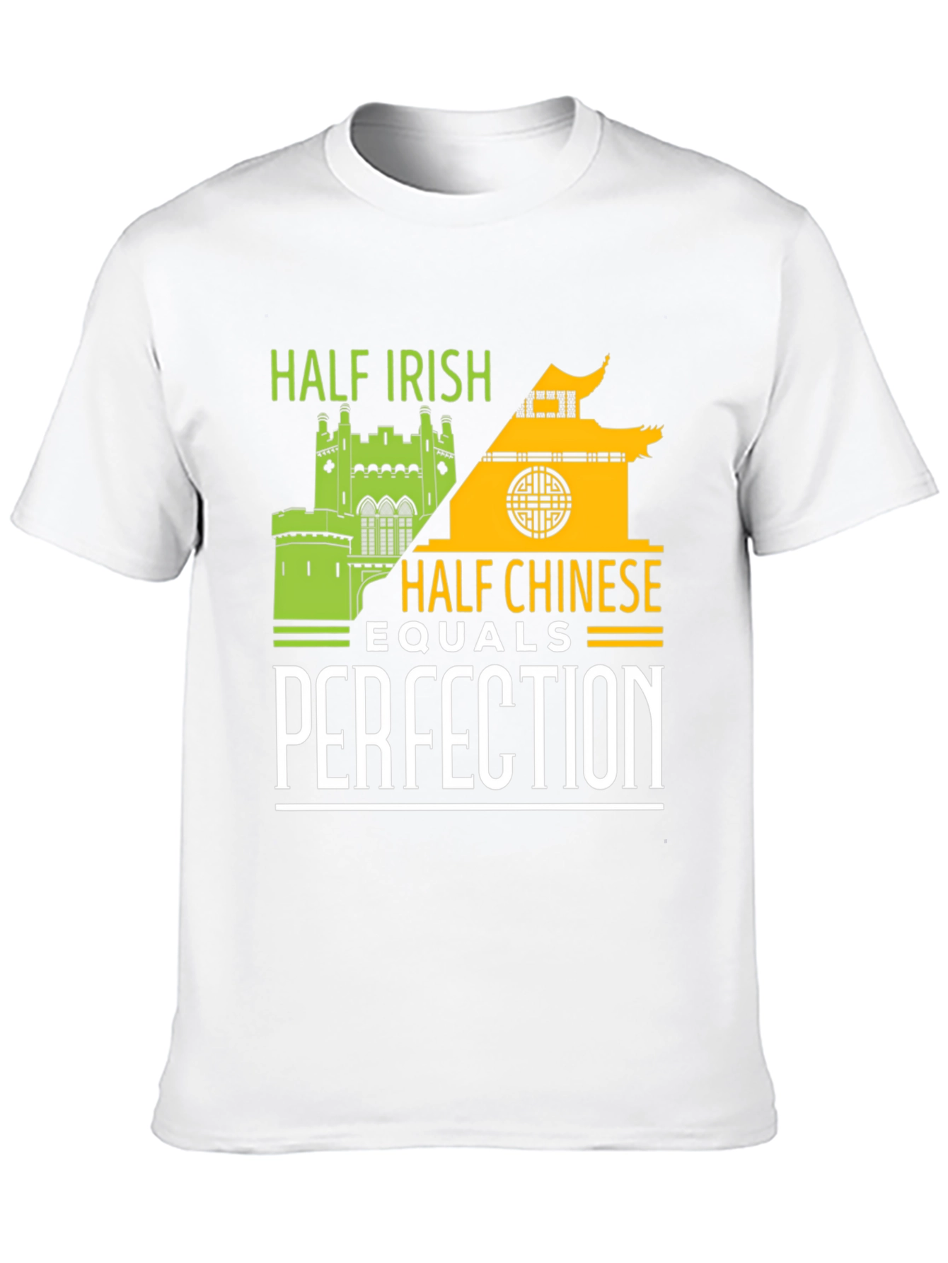 Black Half Irish Half Chinese Perfection Graphic Tee view 10