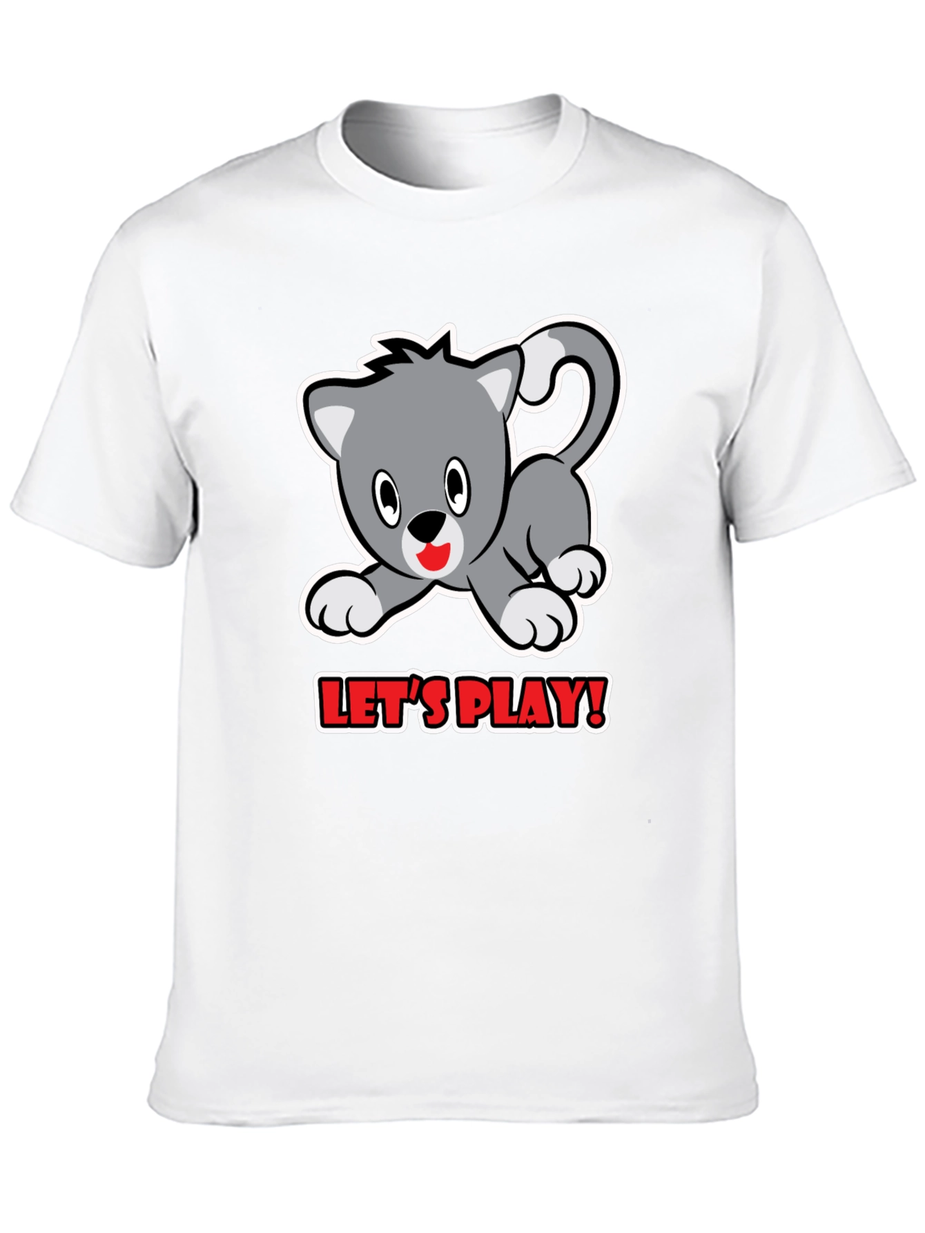 Black Cute Kitten Play T-Shirt view 10