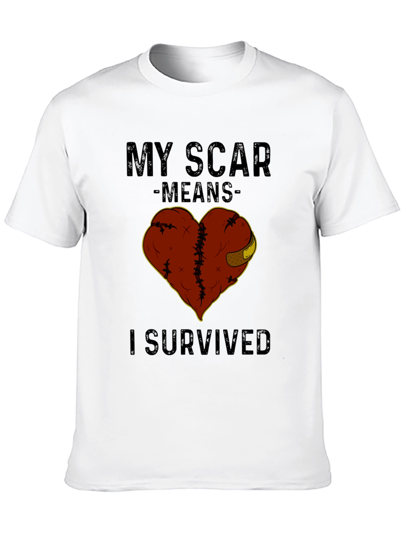 Black My Scar Means I Survived Graphic Tee view 10