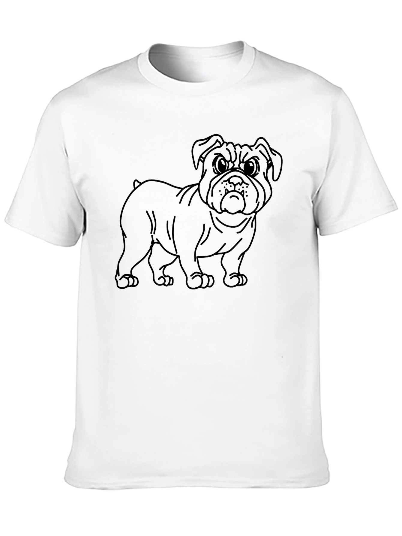Black Bulldog Graphic Tee - Men's Black Crew Neck Shirt view 10