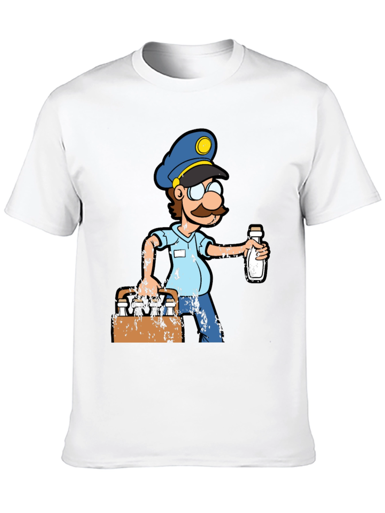 Black Cartoon Milkman T-Shirt view 10