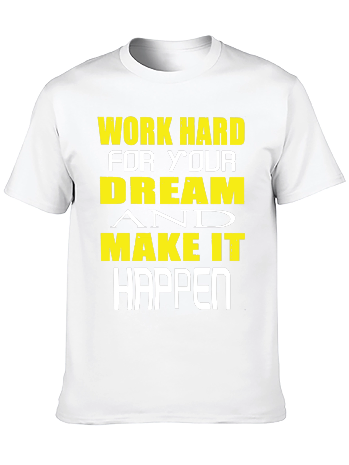 Black Motivational T-Shirt: Work Hard, Dream Big view 10