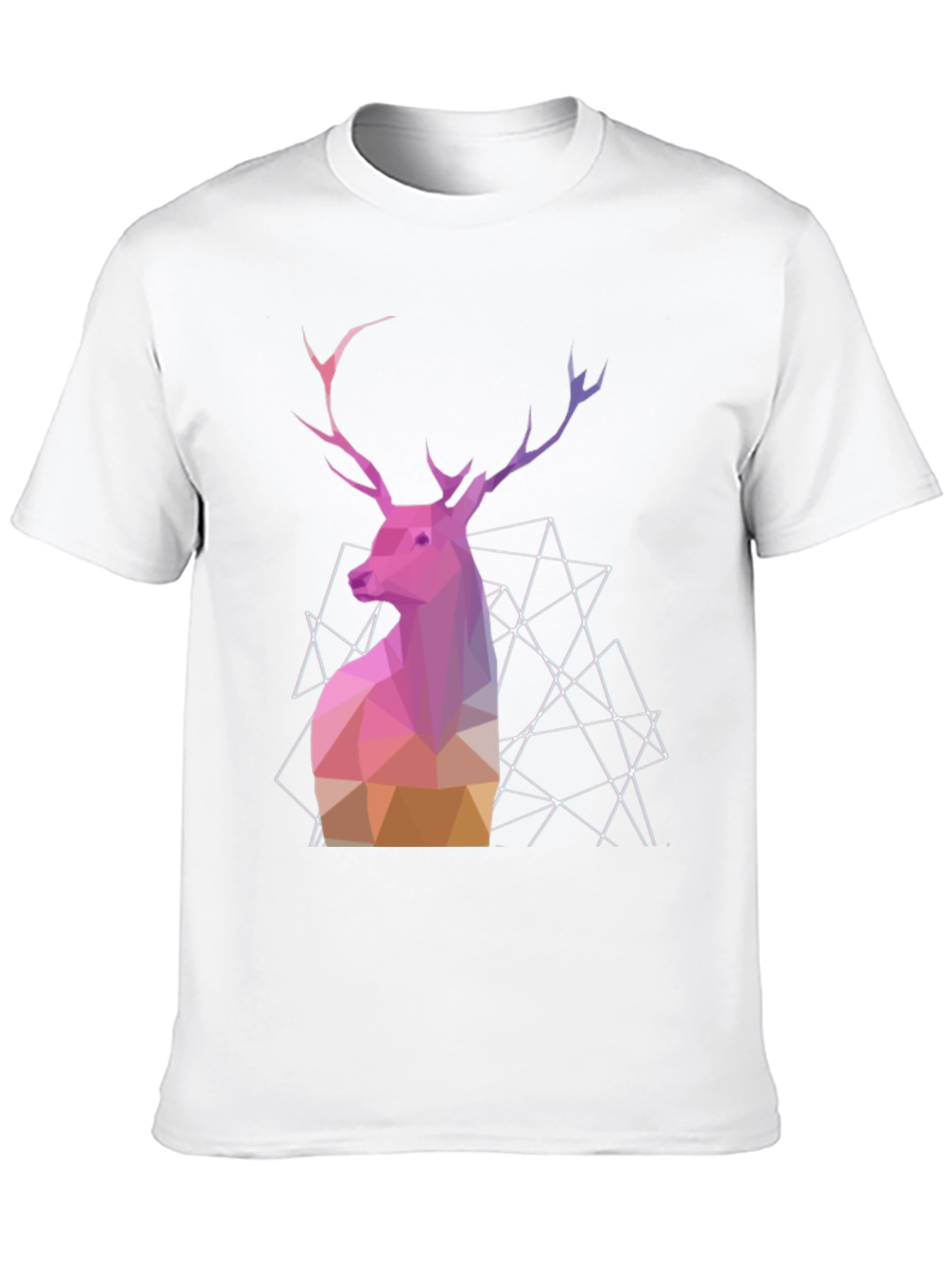 Black Geometric Deer Graphic Tee - Modern Animal Design view 10
