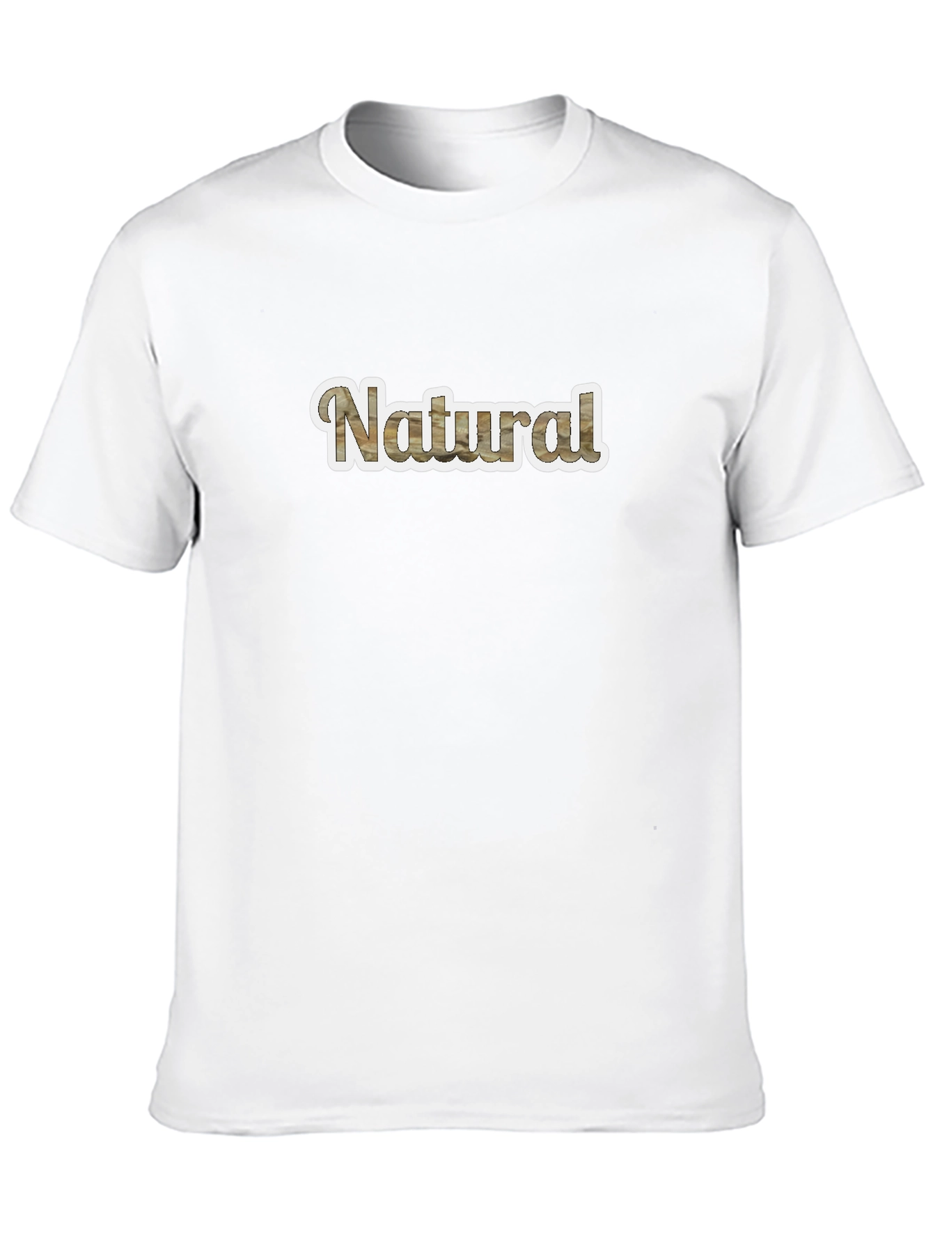 Black Natural Wood Grain Style Men's T-Shirt view 10
