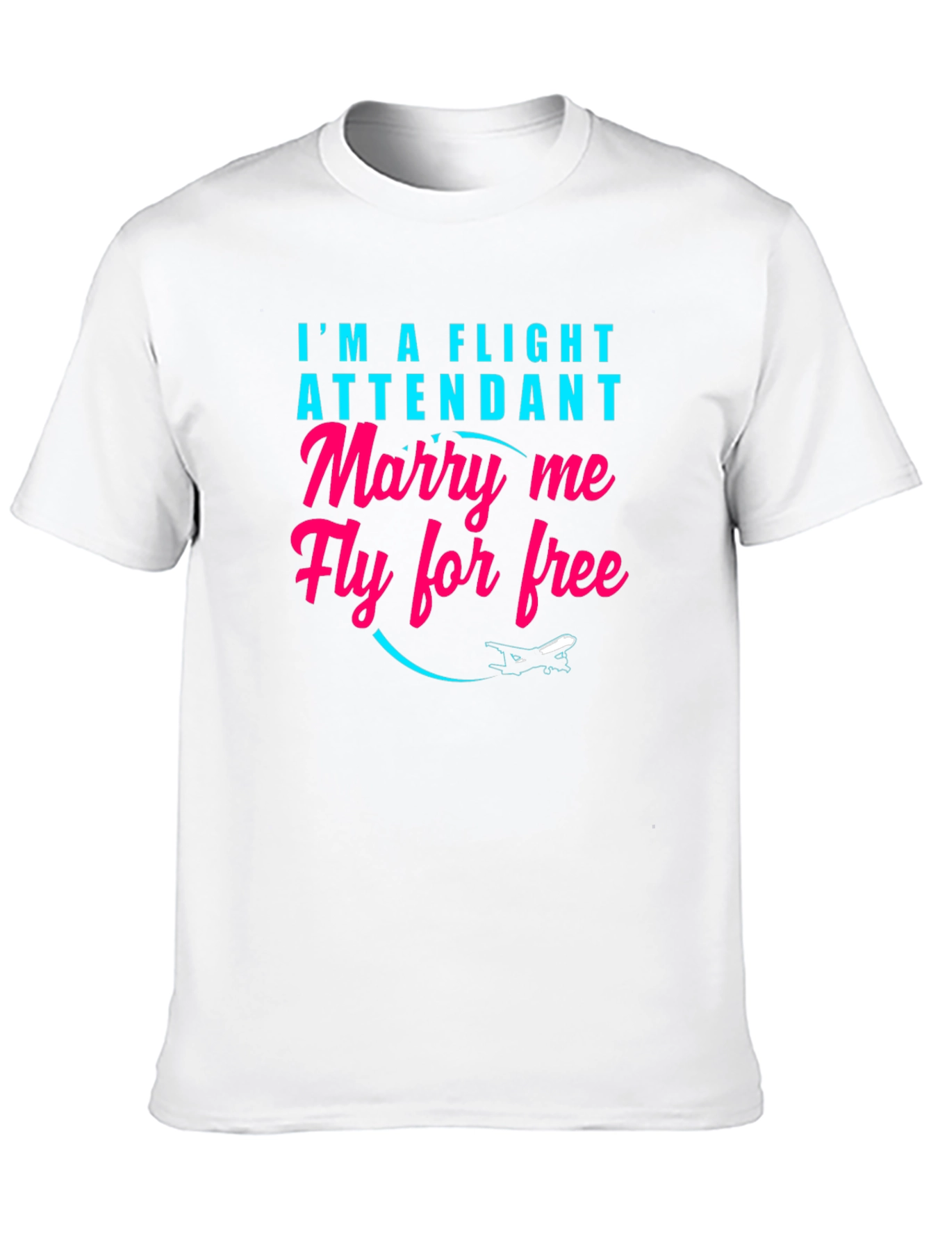 Black Funny Flight Attendant T-Shirt - Marry Me Fly Free view 10