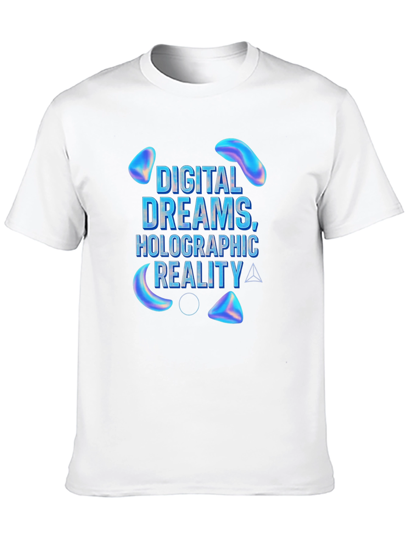 Black Digital Dreams Holographic Reality T-Shirt view 10
