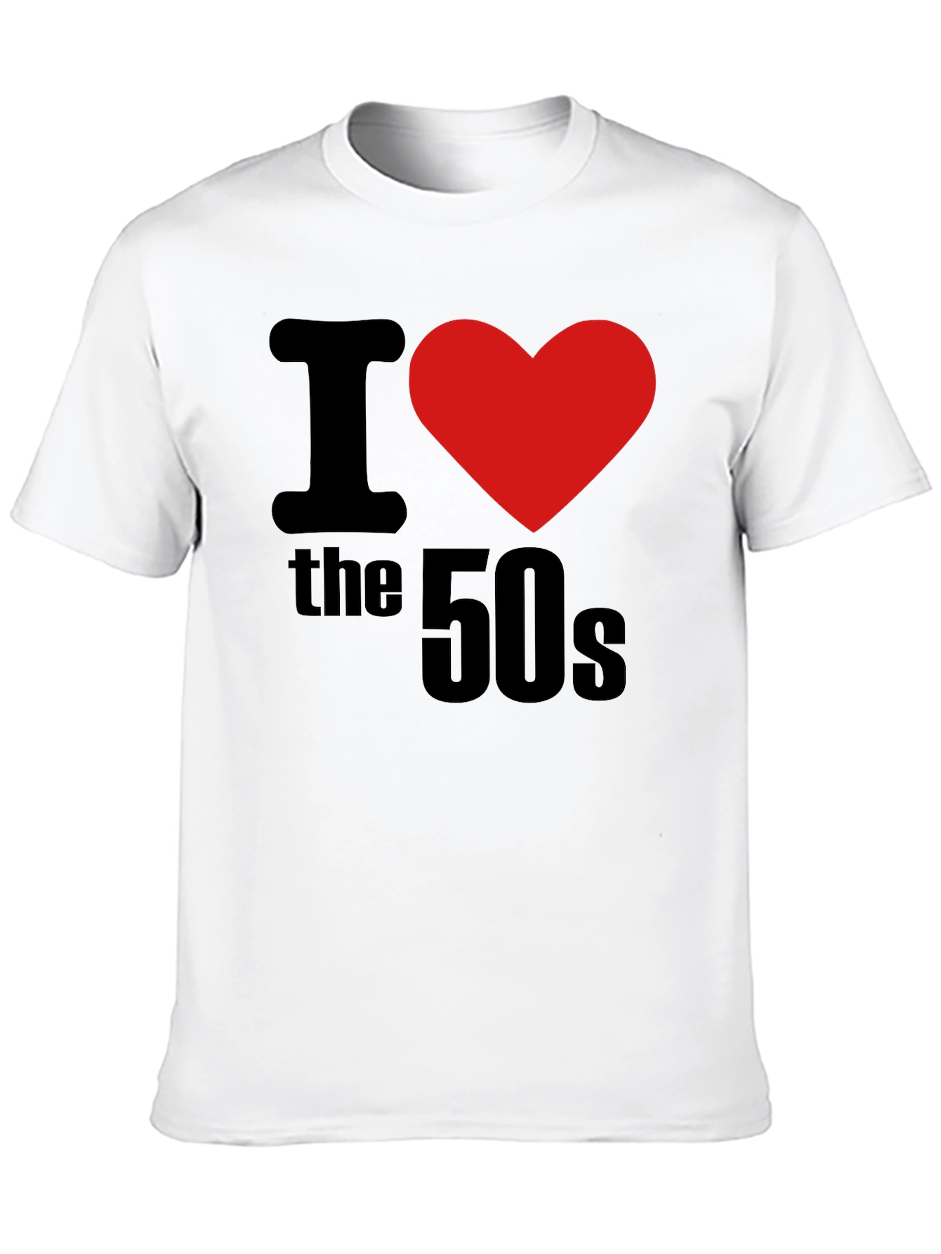 Black I Love The 50s Retro T-Shirt view 10