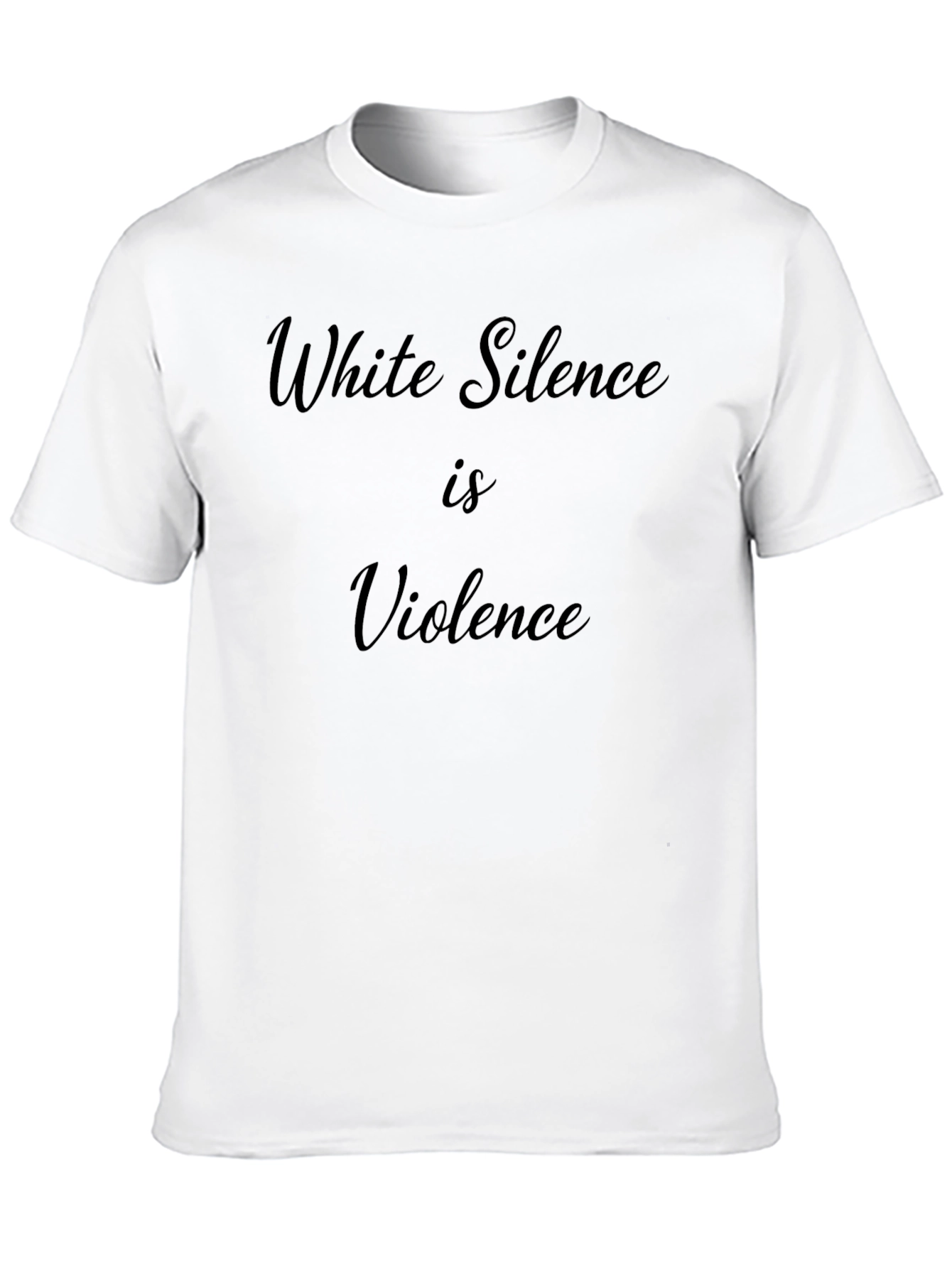Black White Silence is Violence Graphic Tee view 10