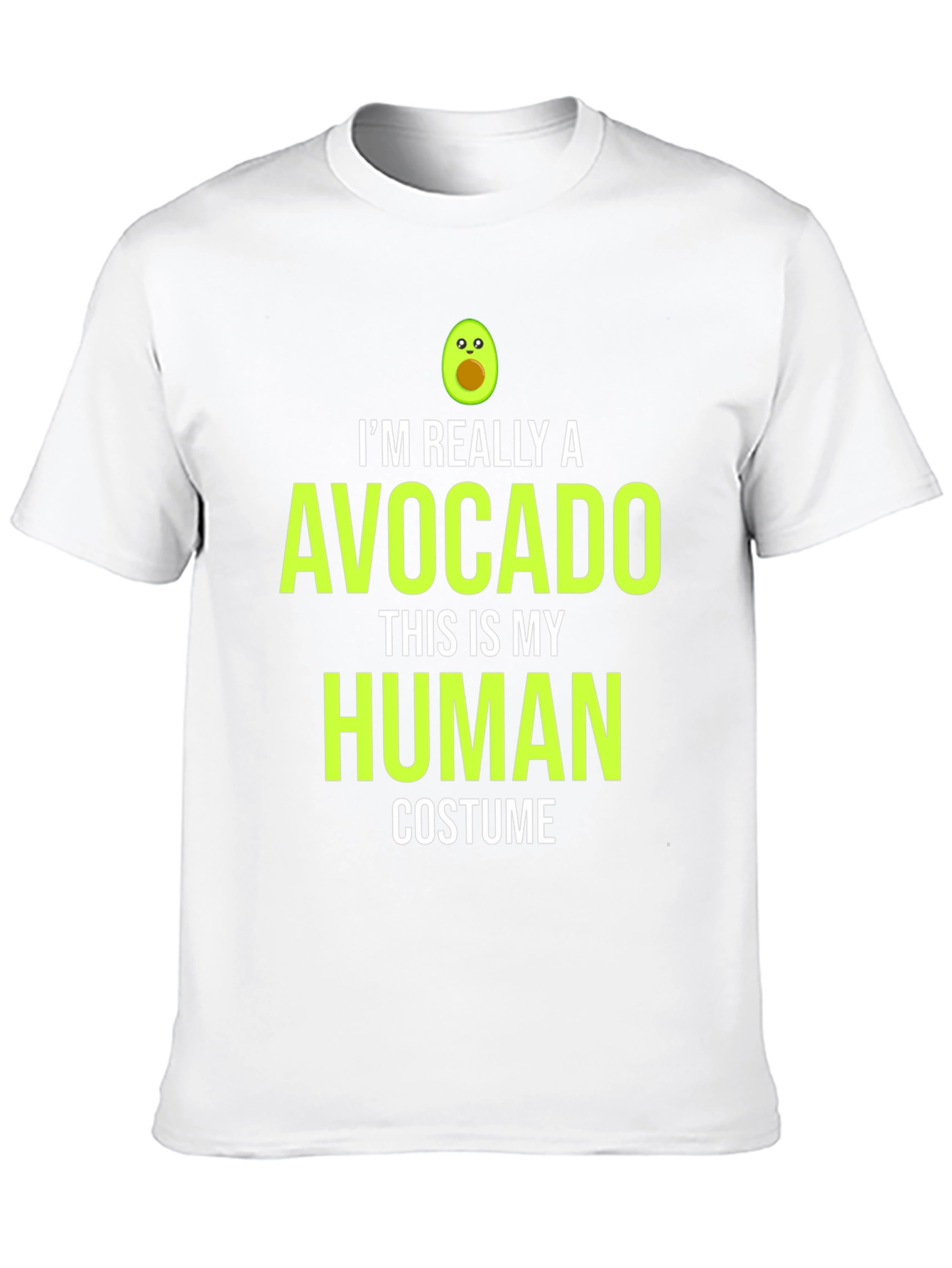 Black Avocado Human Costume T-Shirt - Funny Halloween Tee view 10
