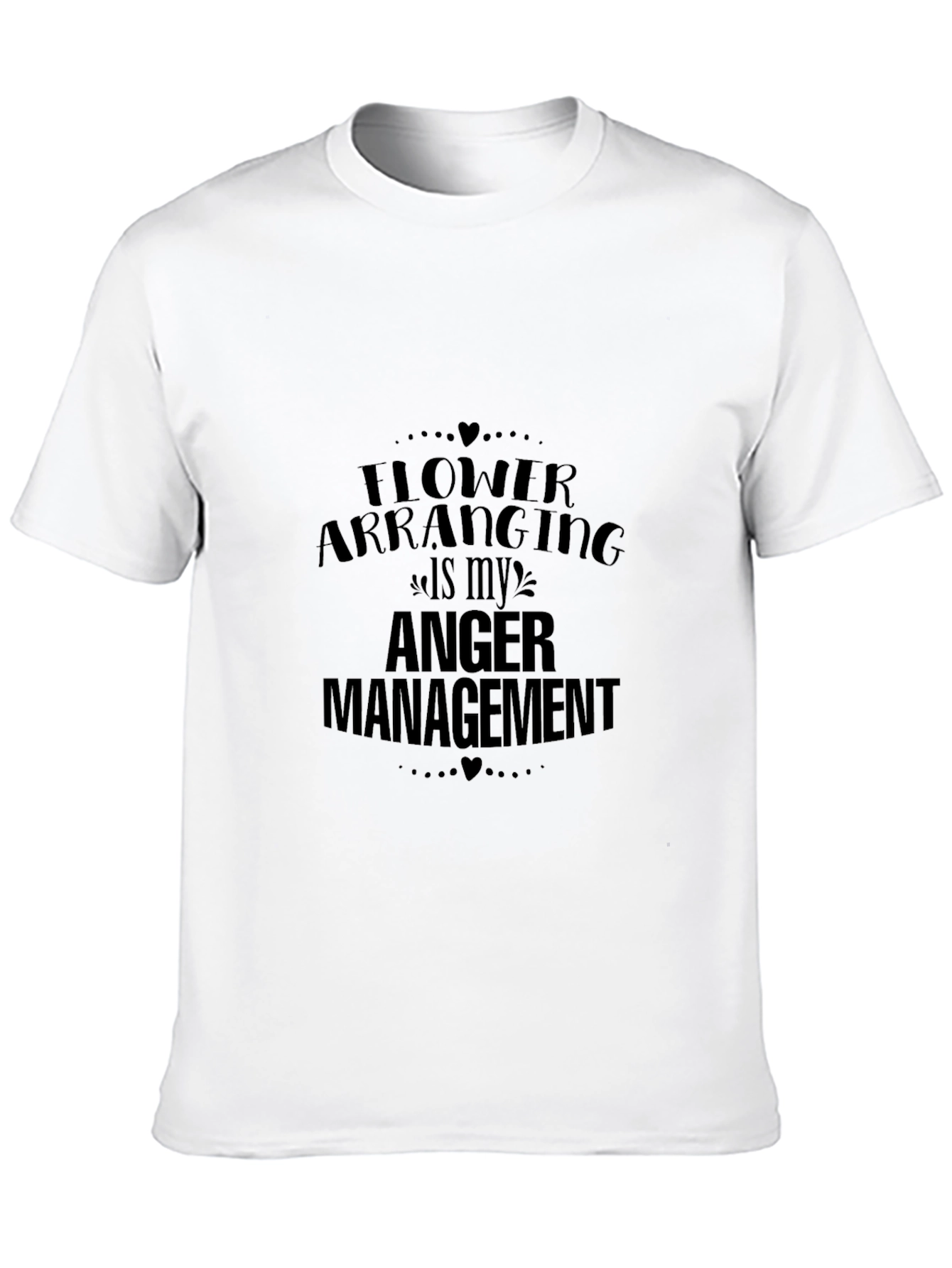 Black Funny Flower Arranging Anger Management Graphic Tee view 10
