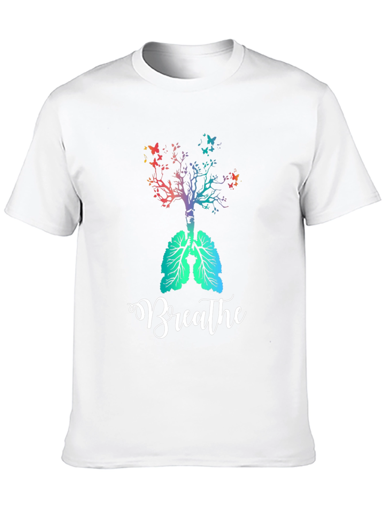 Black Breathe Tree Lungs T-Shirt view 10