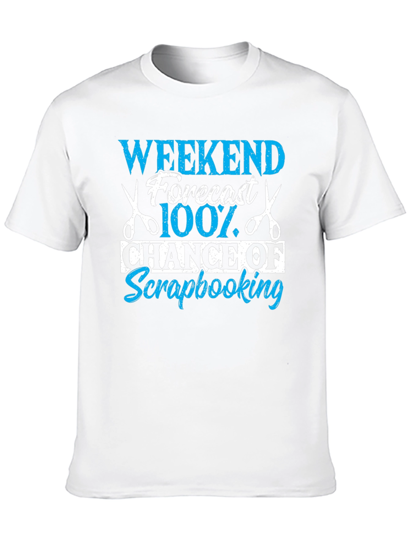 Black Scrapbooking Weekend Forecast T-Shirt view 10