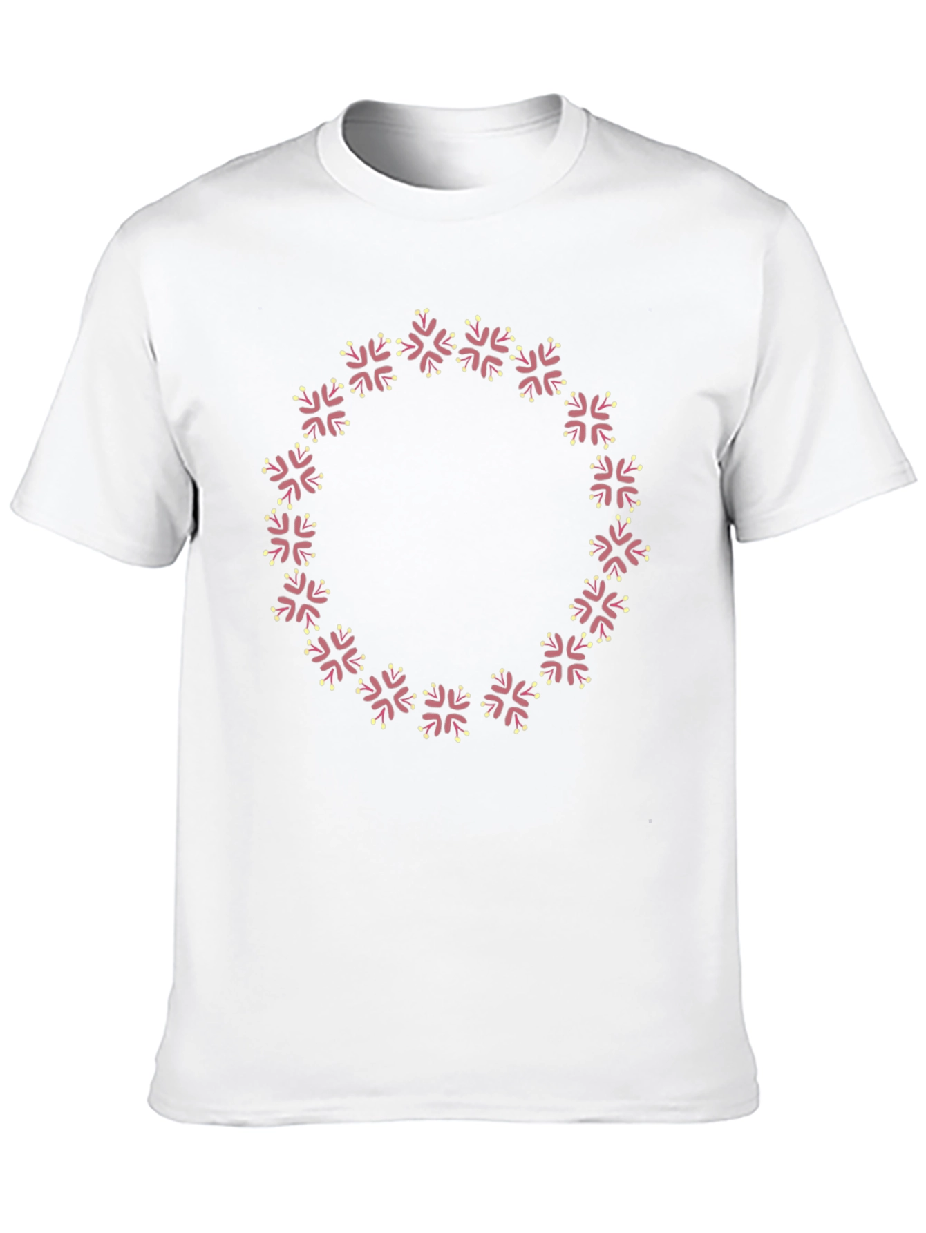 Black Floral Wreath Graphic Black T-Shirt view 10