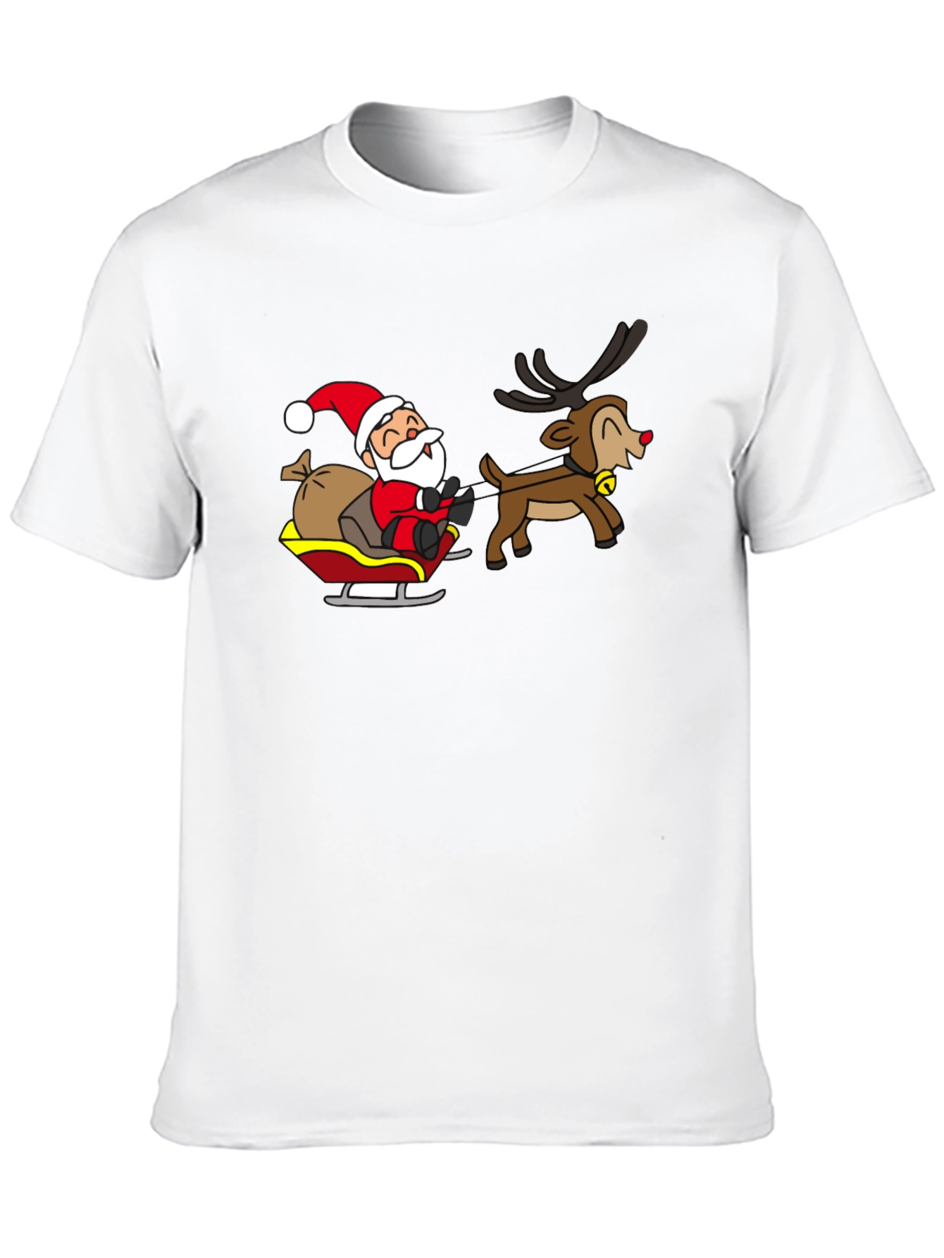 Black Santa & Reindeer Black Graphic Tee view 10