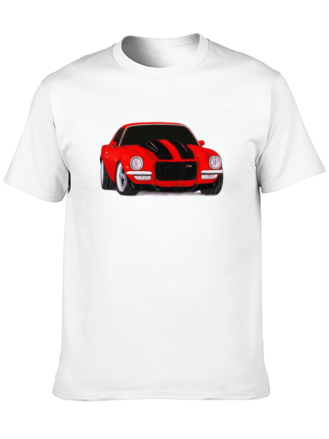 Black Classic Red Car Graphic Tee - Black view 10