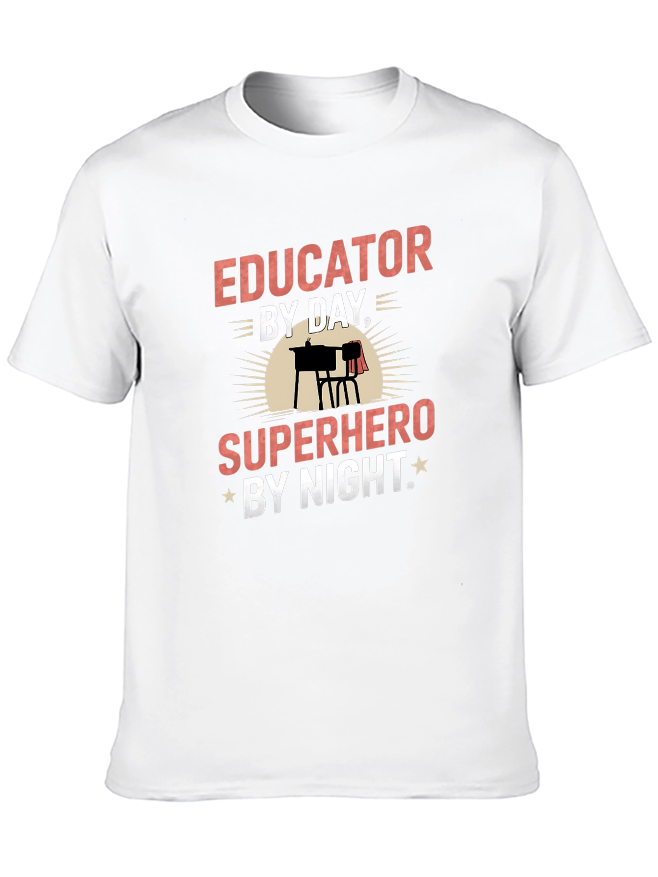 Black Educator Superhero T-Shirt view 10