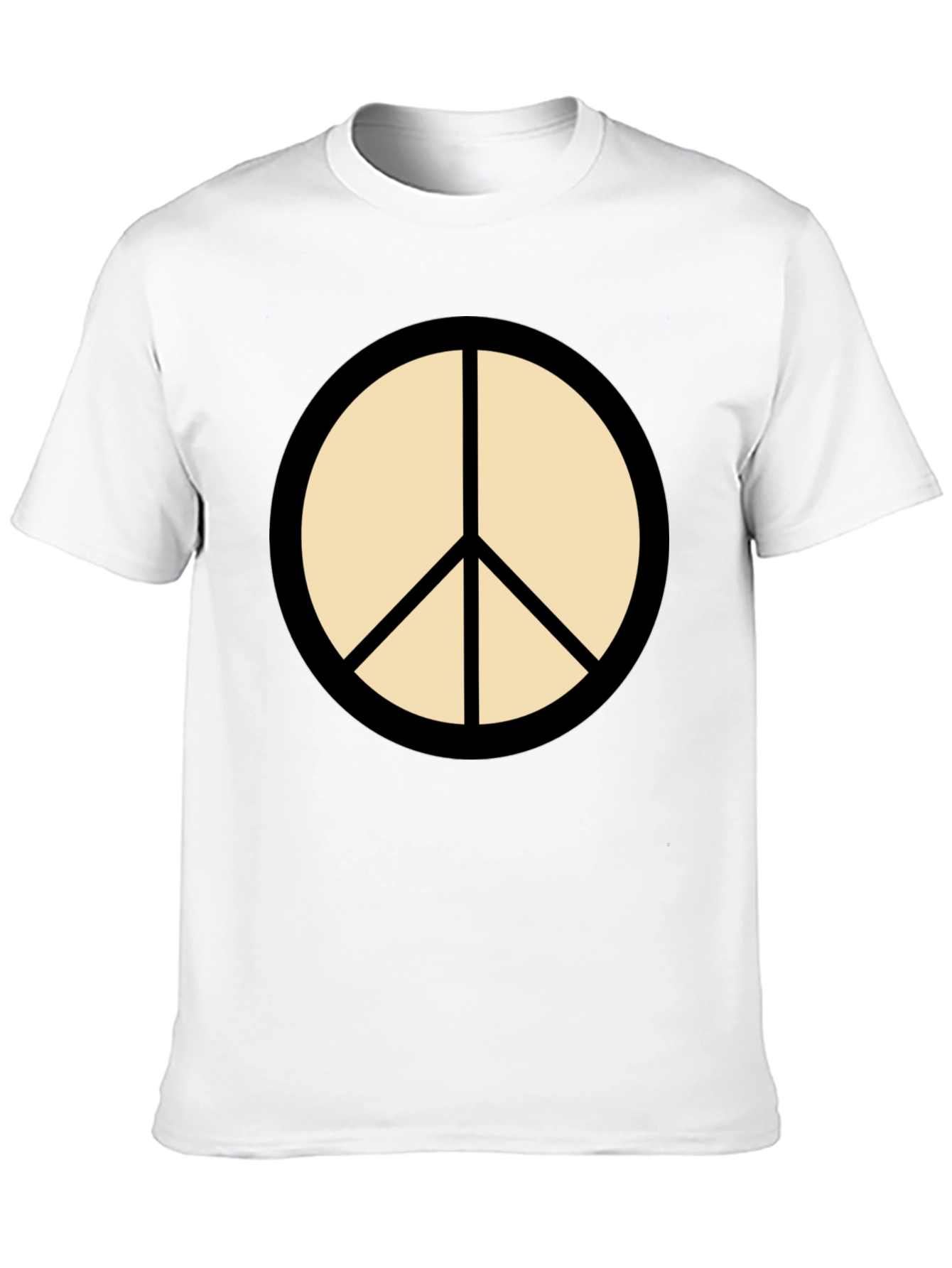 Black Peace Sign T-Shirt - Stylish & Comfortable Casual Wear view 10