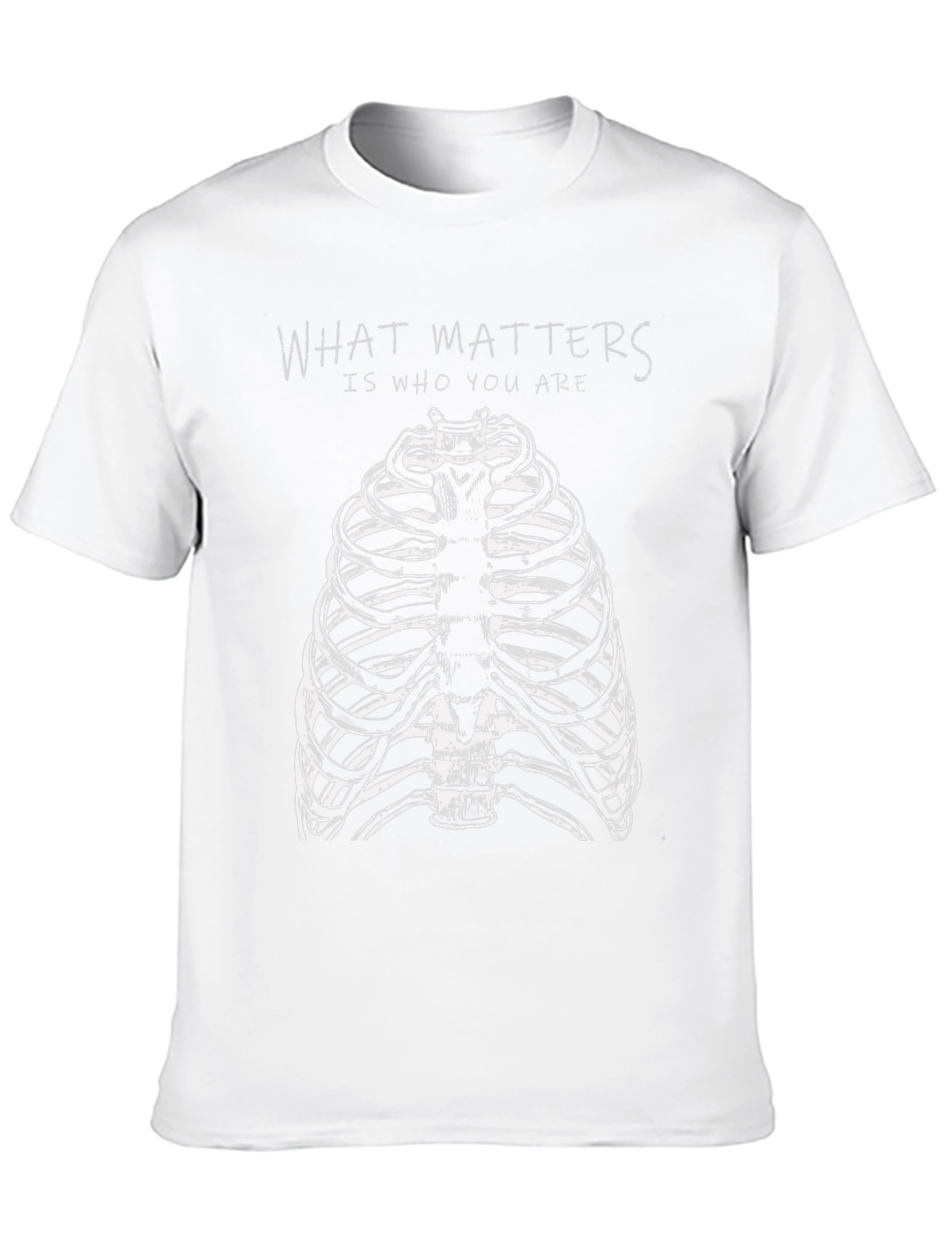 Black Rib Cage Graphic Tee - What Matters Is Who You Are view 10