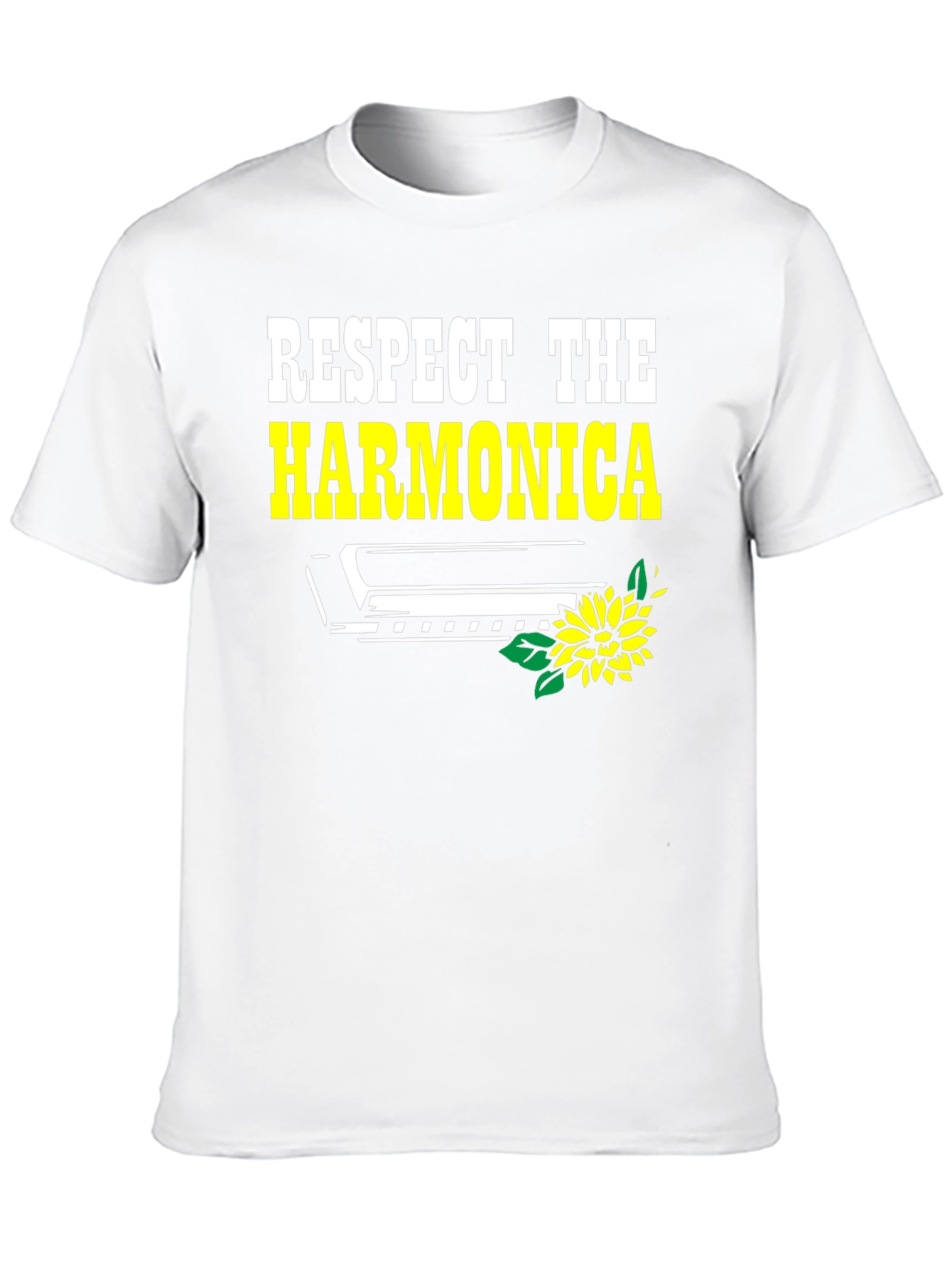 Black Respect the Harmonica Graphic Tee view 10