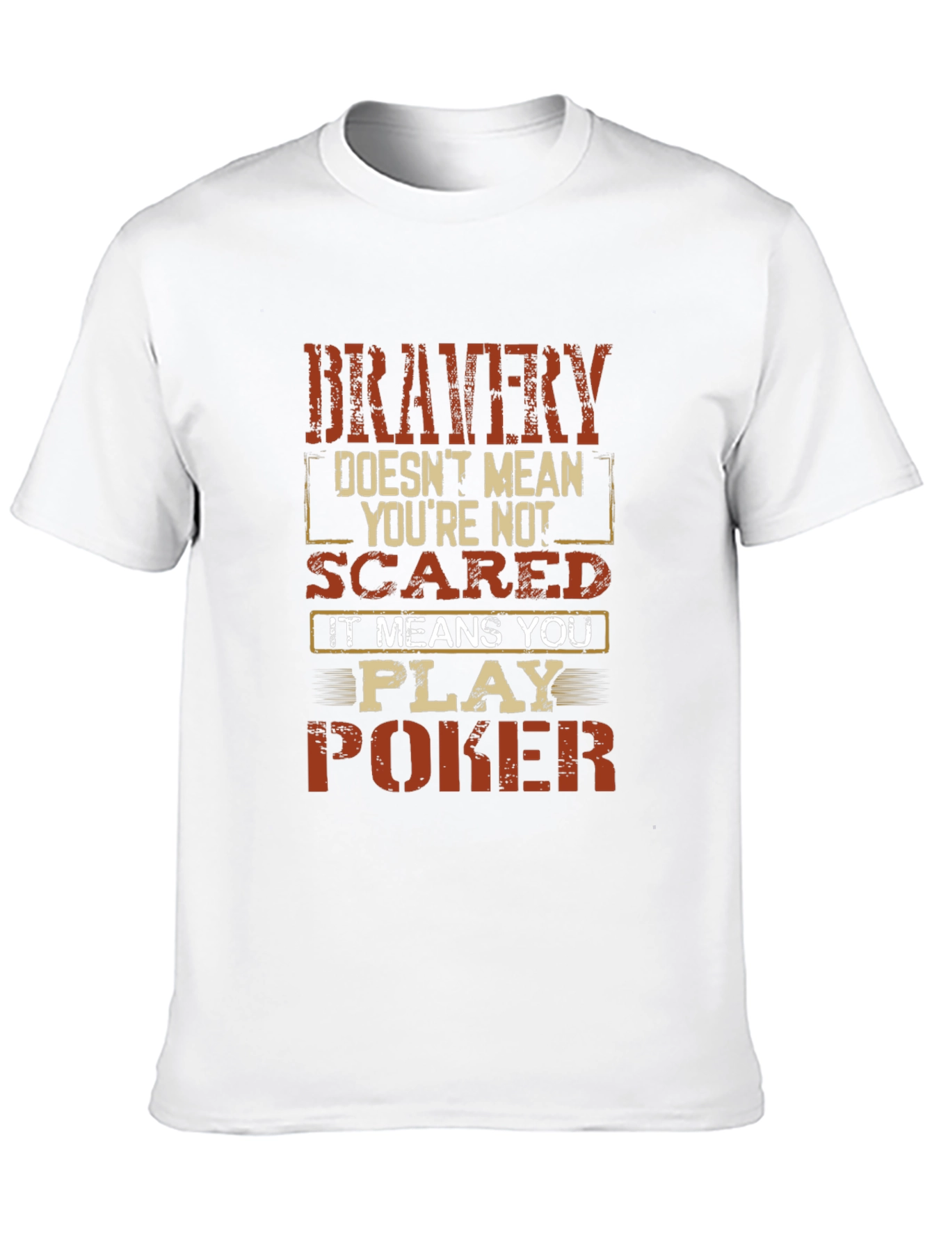 Black Bravery Poker T-Shirt - Bold Graphic Tee view 10