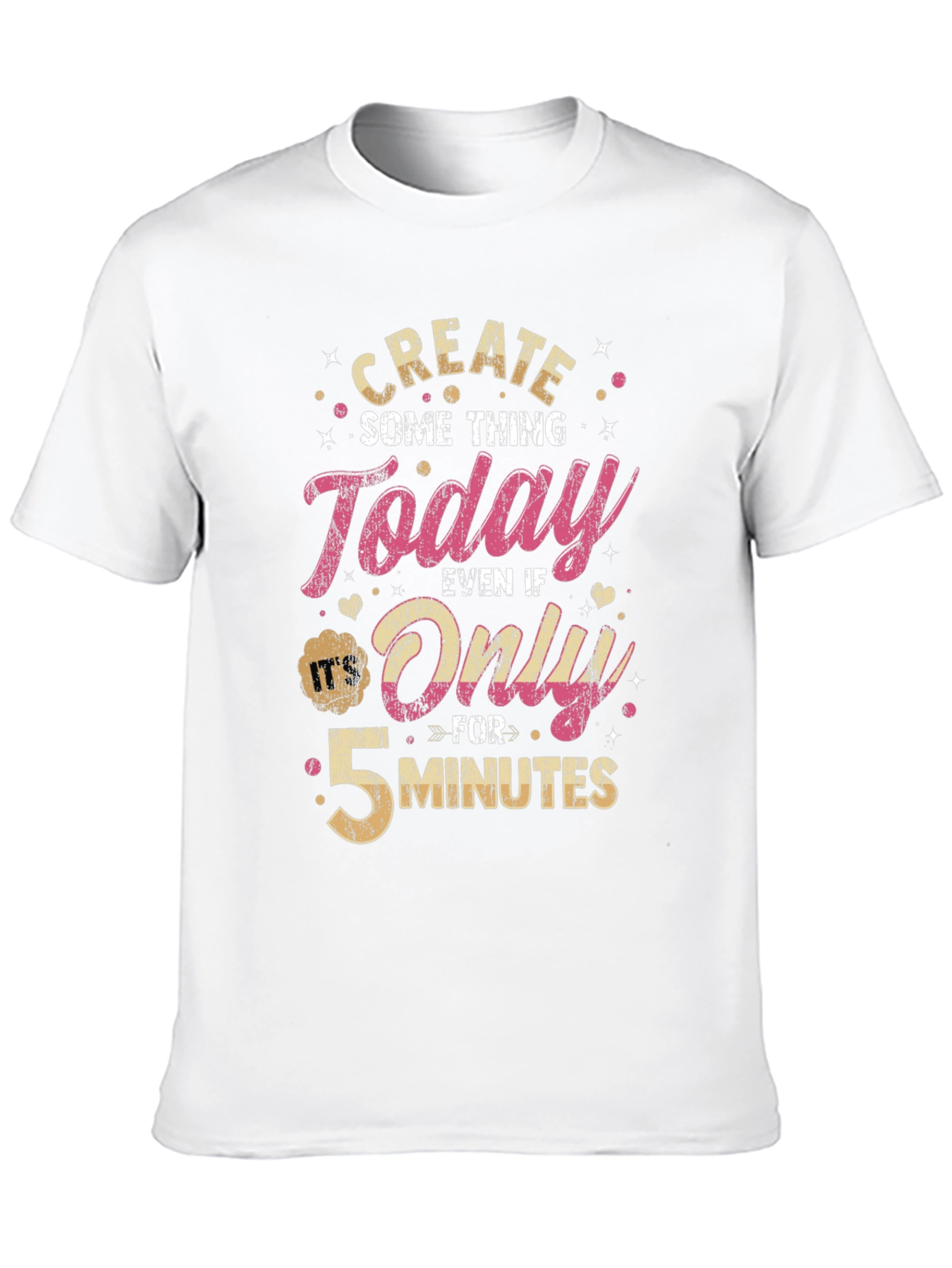 Black Create Something Today T-Shirt - Motivational Design view 10