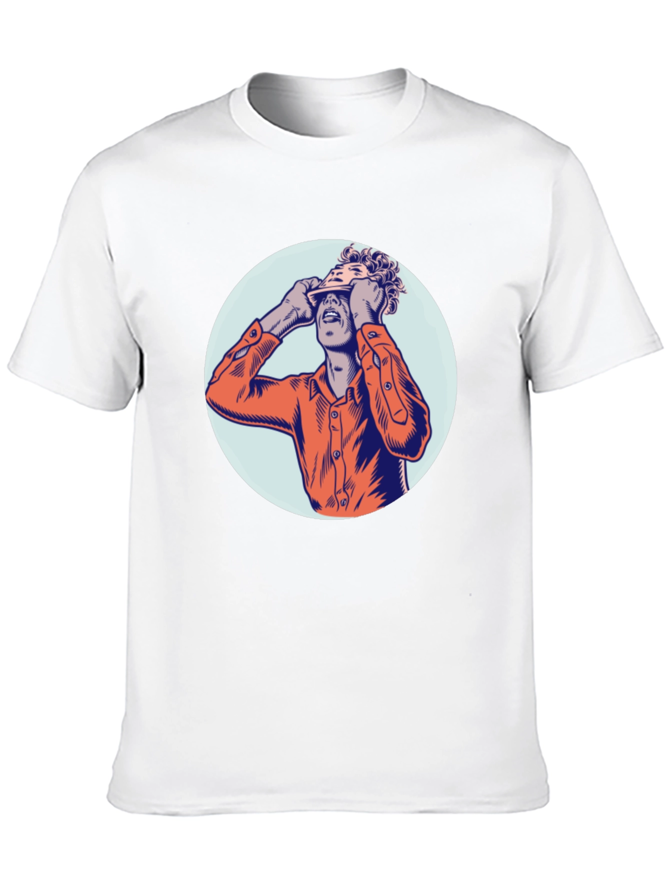 Black Graphic Print Crew Neck T-Shirt - Unique Design view 10