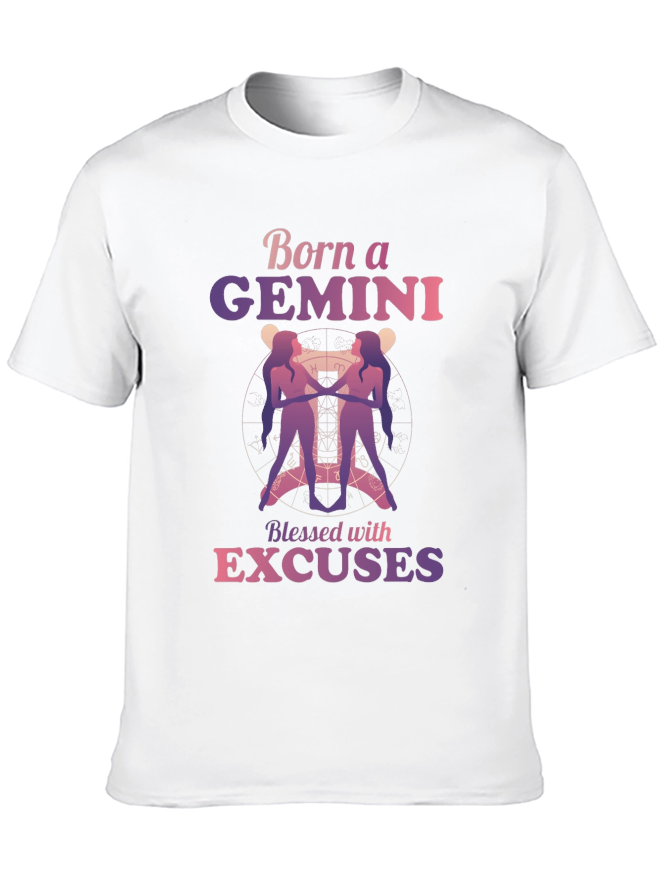 Black Born a Gemini Zodiac T-Shirt view 10