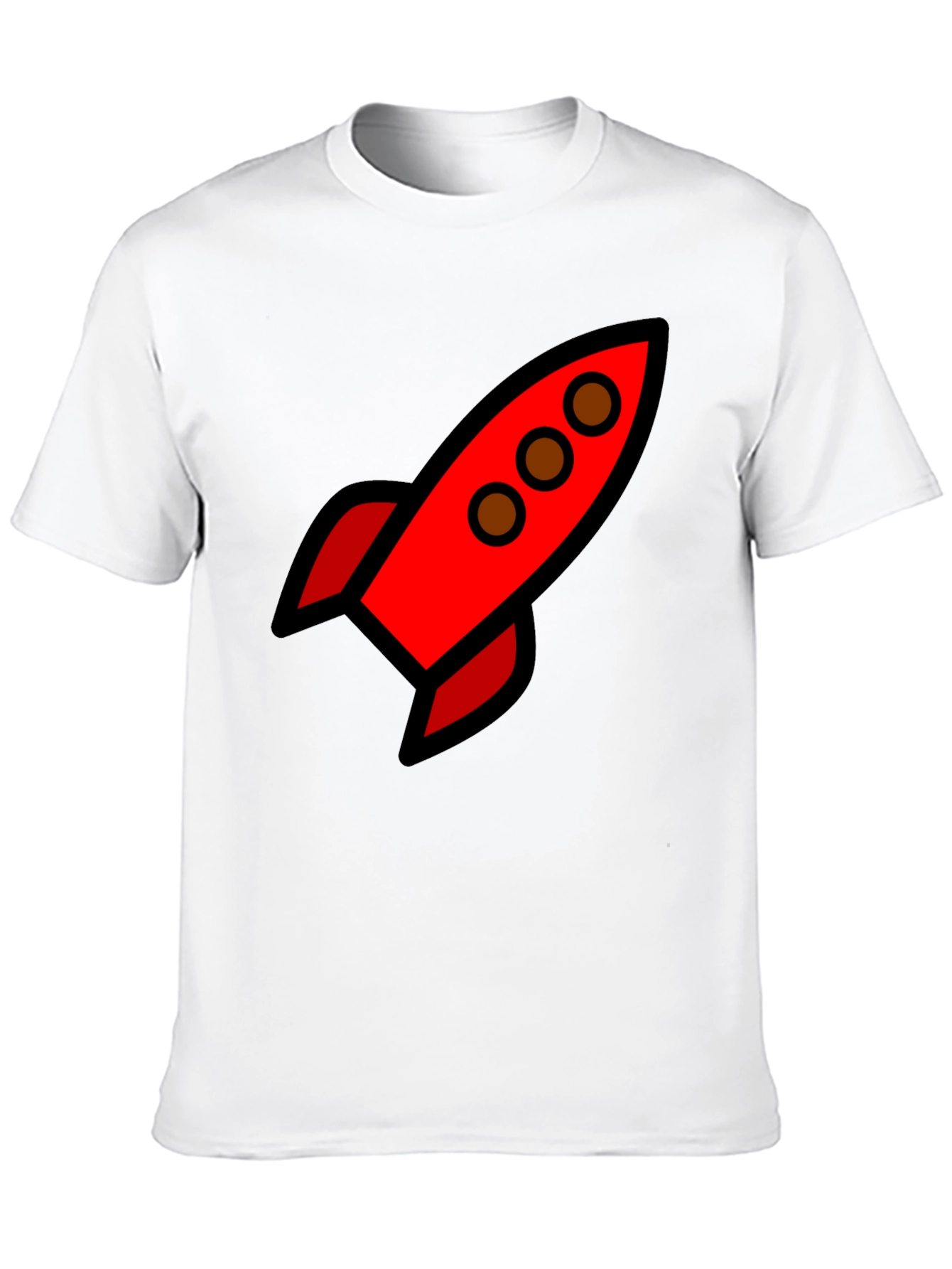 Black Retro Rocket Black T-Shirt view 10