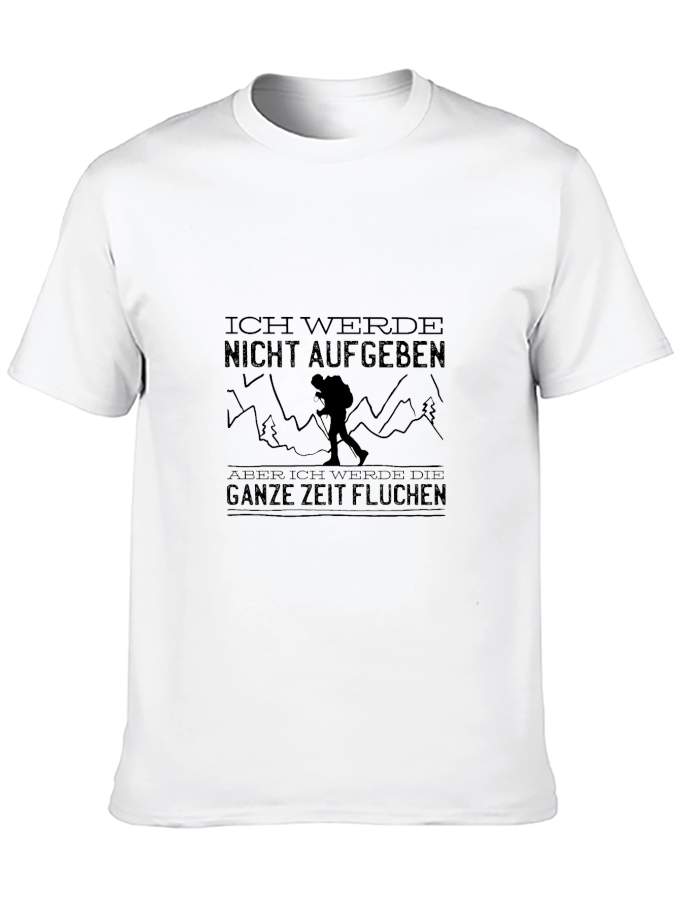 Black Ich Werde Hiking T-Shirt - Never Give Up view 10