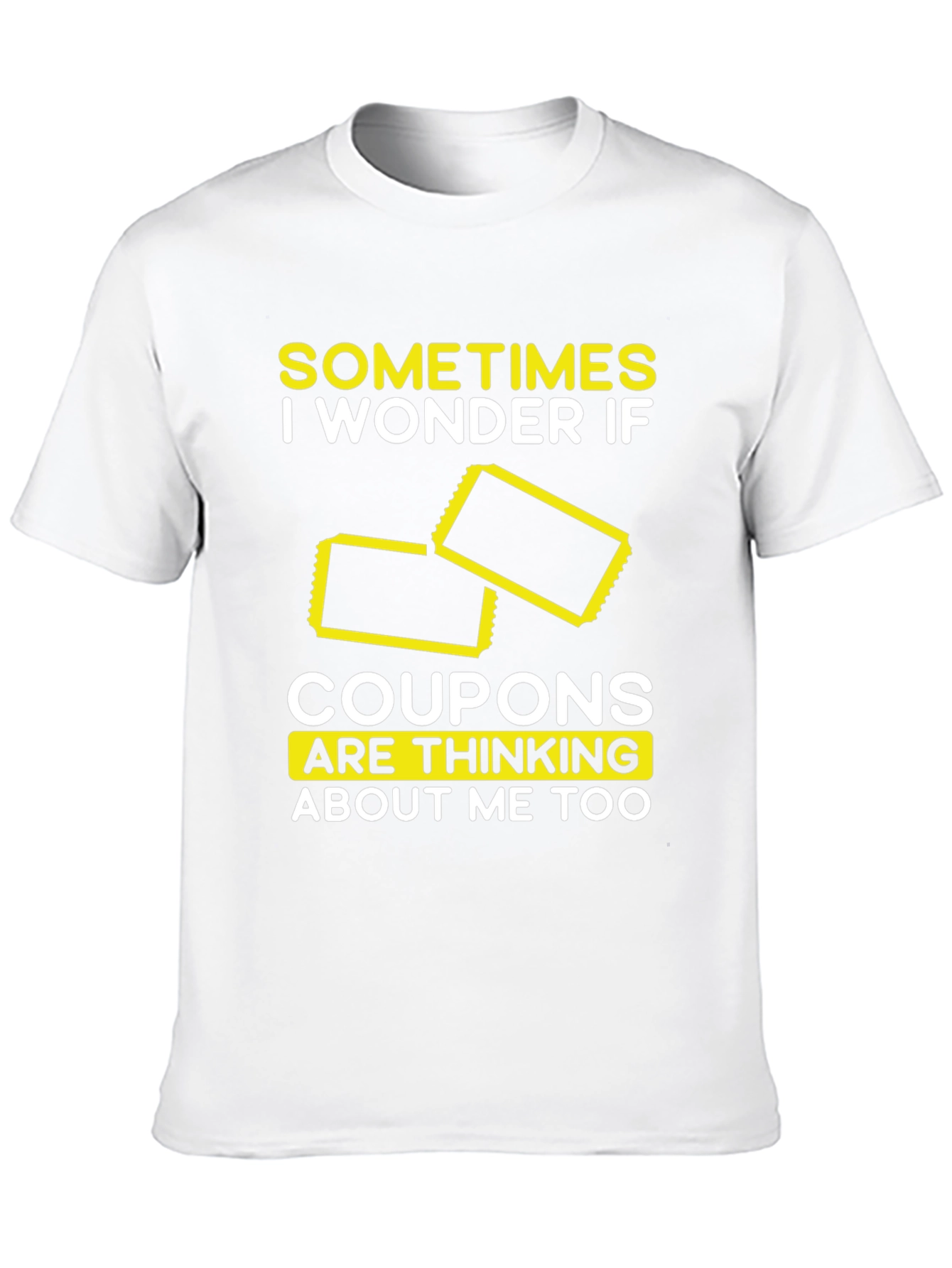 Black Coupon Thinking T-Shirt, Funny Graphic Tee view 10