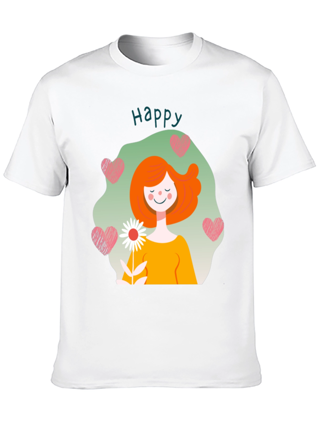 Black Happy Heart Graphic Tee - Men's Black T-Shirt view 10