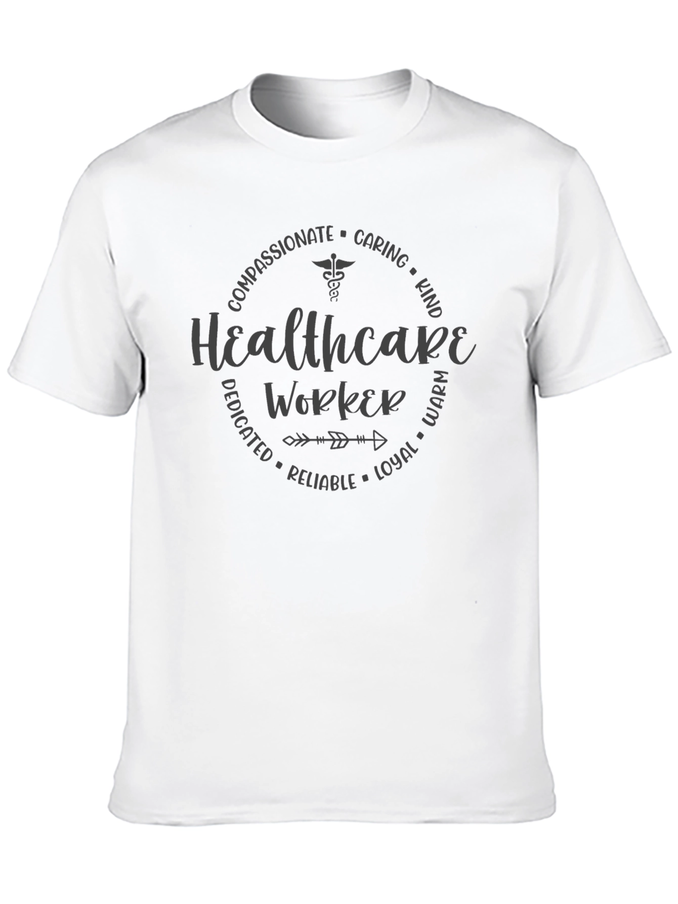 Black Healthcare Worker Compassionate Graphic Tee view 10