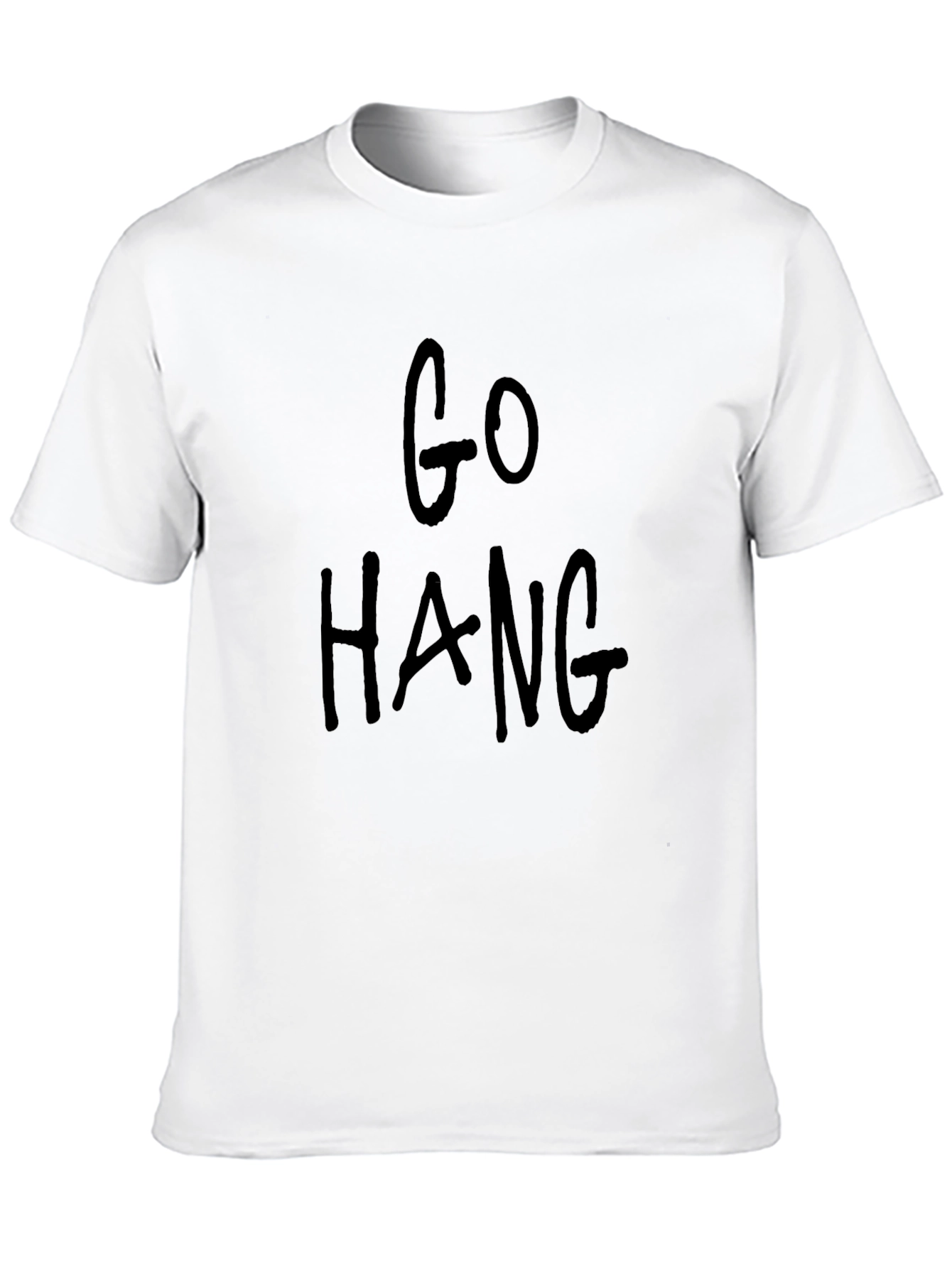 Black Go Hang - Black Graphic T-Shirt for Casual Wear view 10