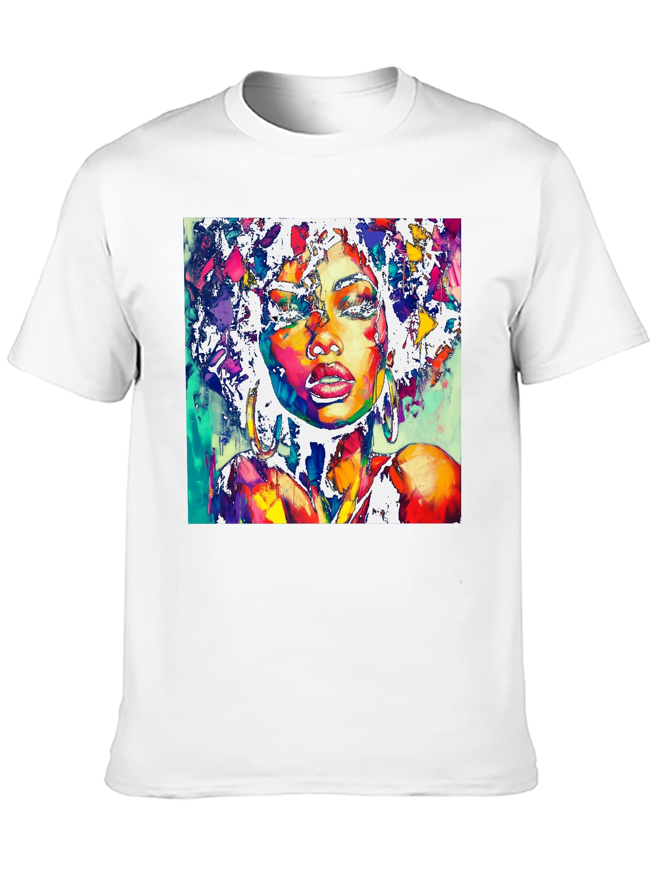 Black Vibrant Woman Portrait Graphic T-Shirt view 10