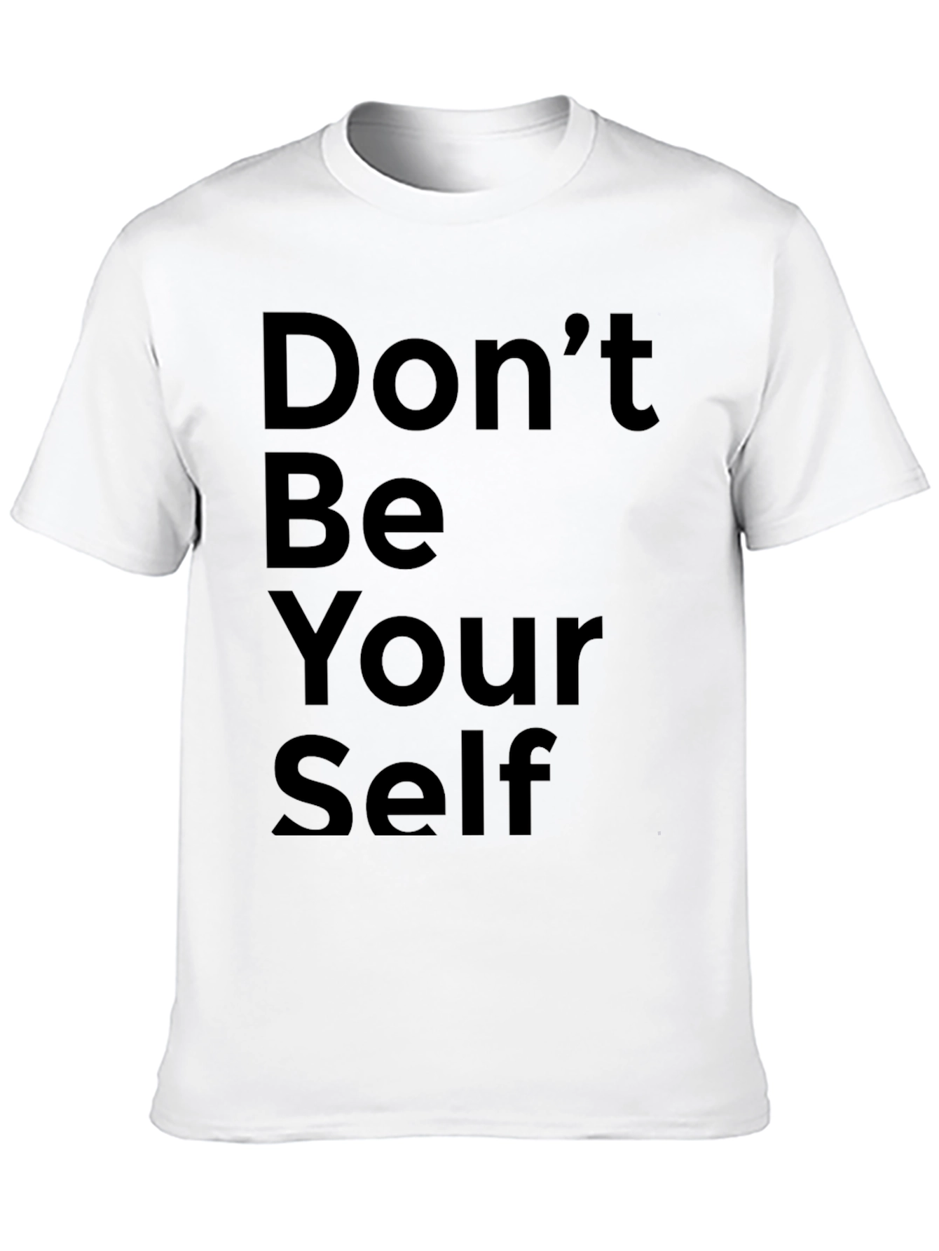 Black Don't Be Yourself Black Graphic Tee view 10