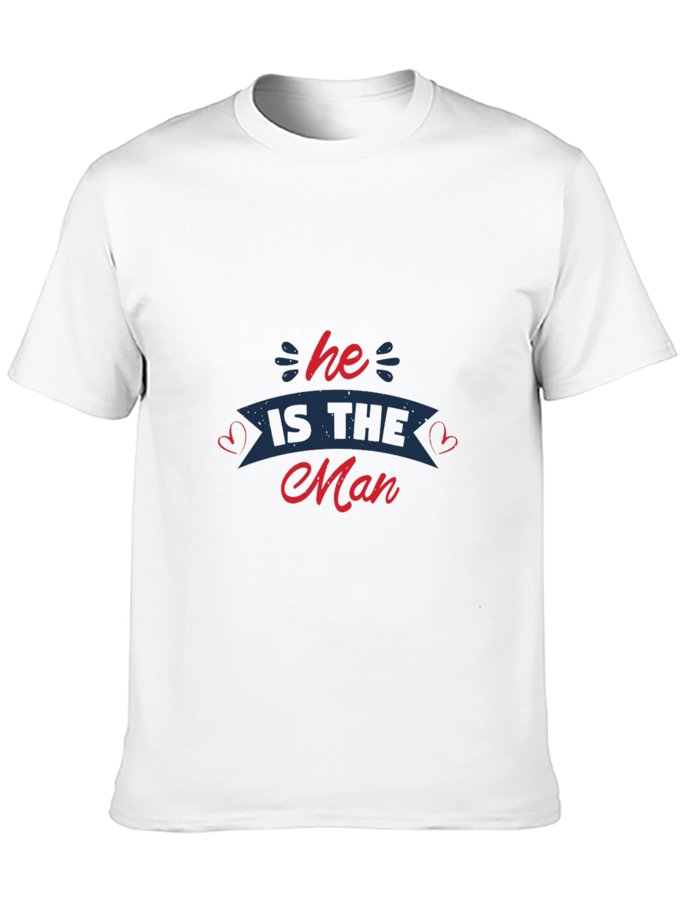 Black He is the Man Graphic T-Shirt - Black Casual Tee view 10