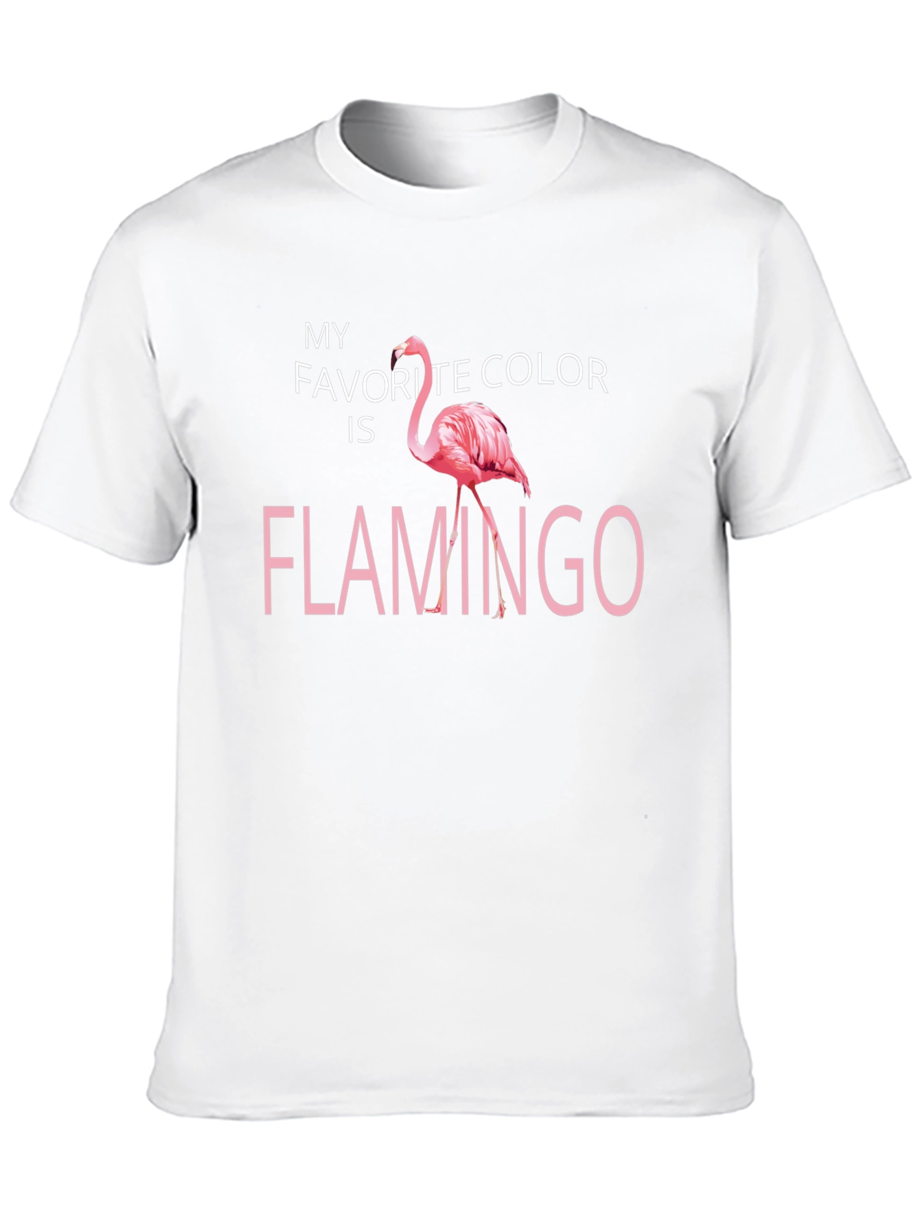 Black Flamingo Favorite Color Graphic T-Shirt view 10