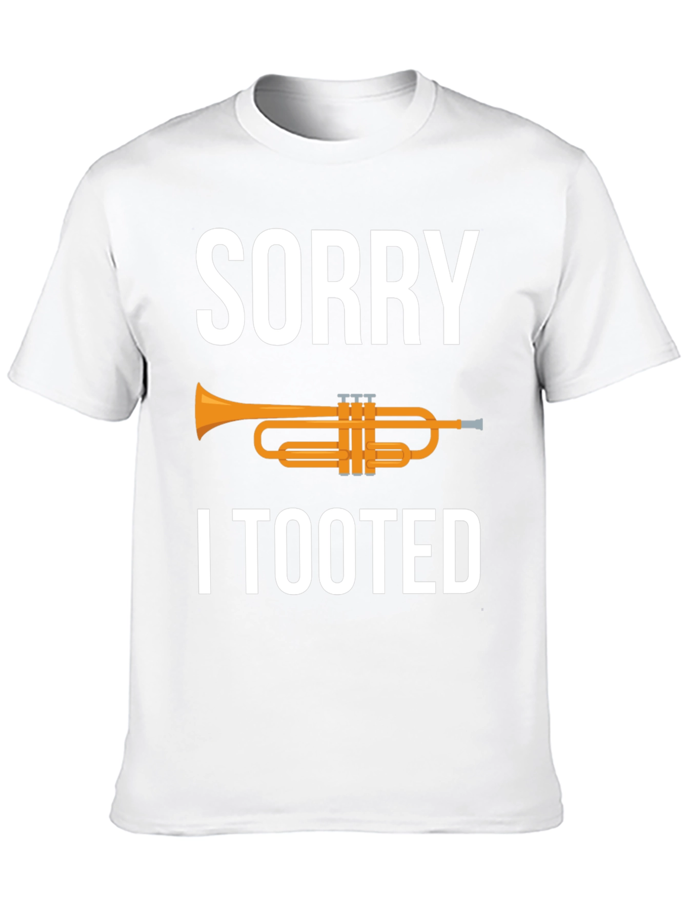 Black Sorry I Tooted Trumpet Humor Graphic Tee view 10