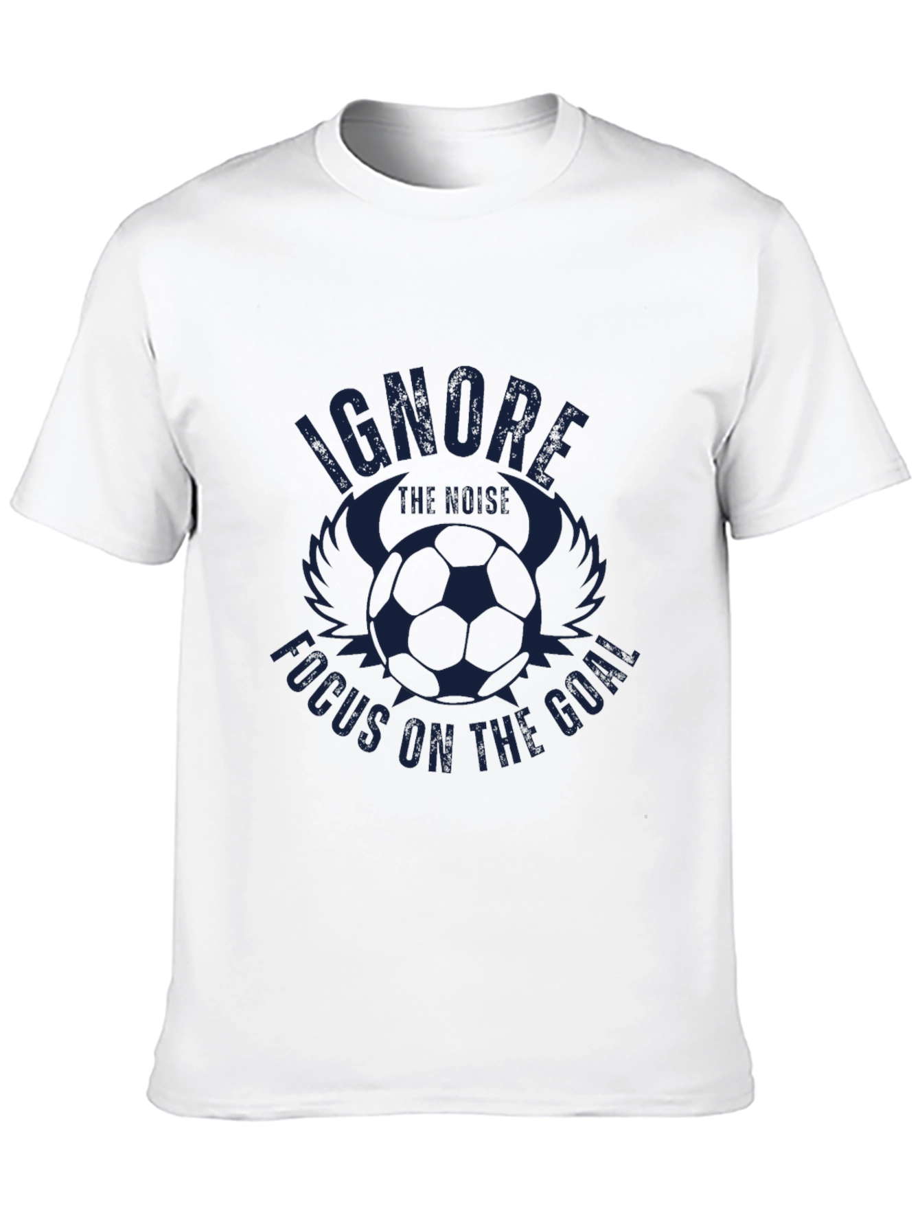 Men's Black Soccer Graphic Tee - Ignore the Noise - 10