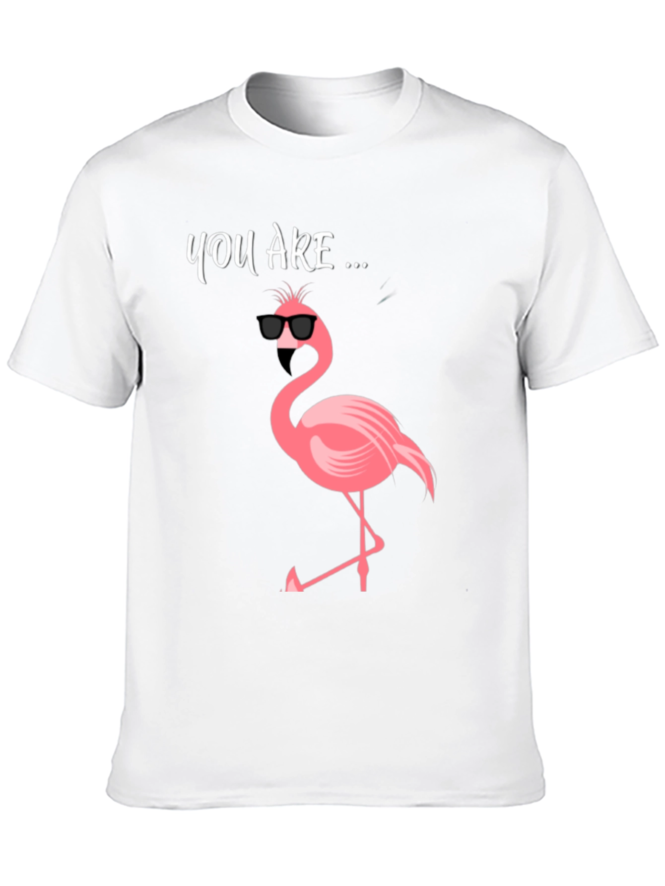 Black Cool Flamingo Graphic Tee - Men's Black T-Shirt view 10