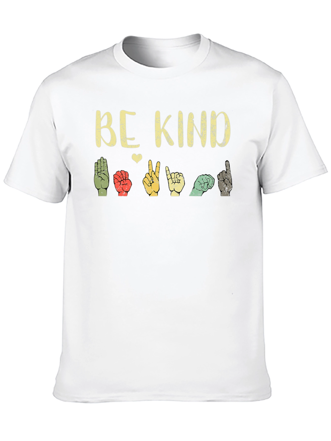 Black Be Kind Sign Language T-Shirt - Comfort Fit view 10