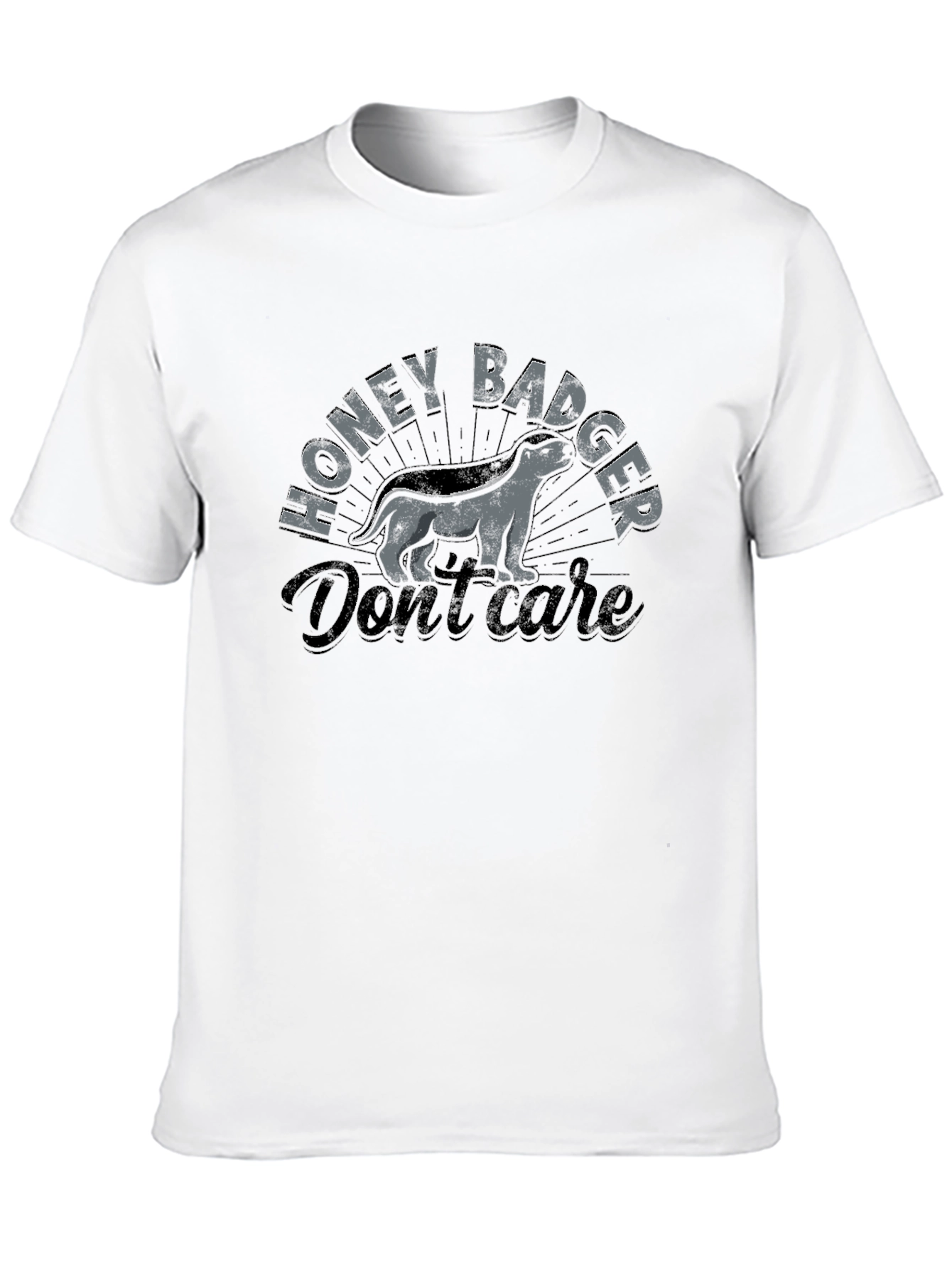 Black Honey Badger Don't Care T-Shirt view 10
