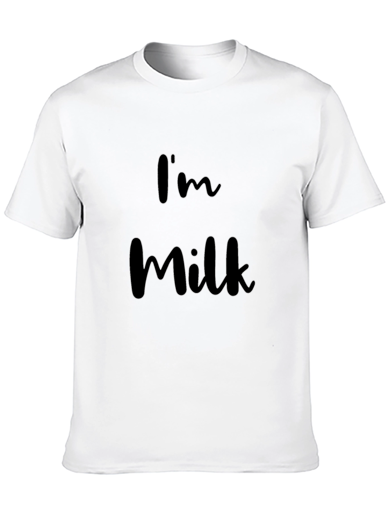 Black I'm Milk Graphic T-Shirt - Funny Humor Tee view 10