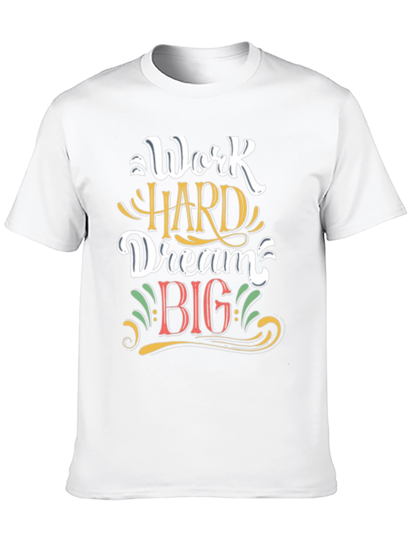 Black Work Hard Dream Big Graphic T-Shirt view 10